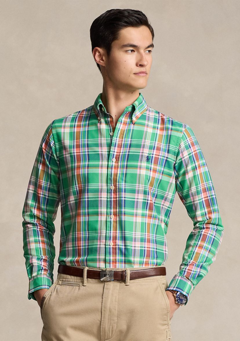 Classic Fit Plaid Oxford Shirt