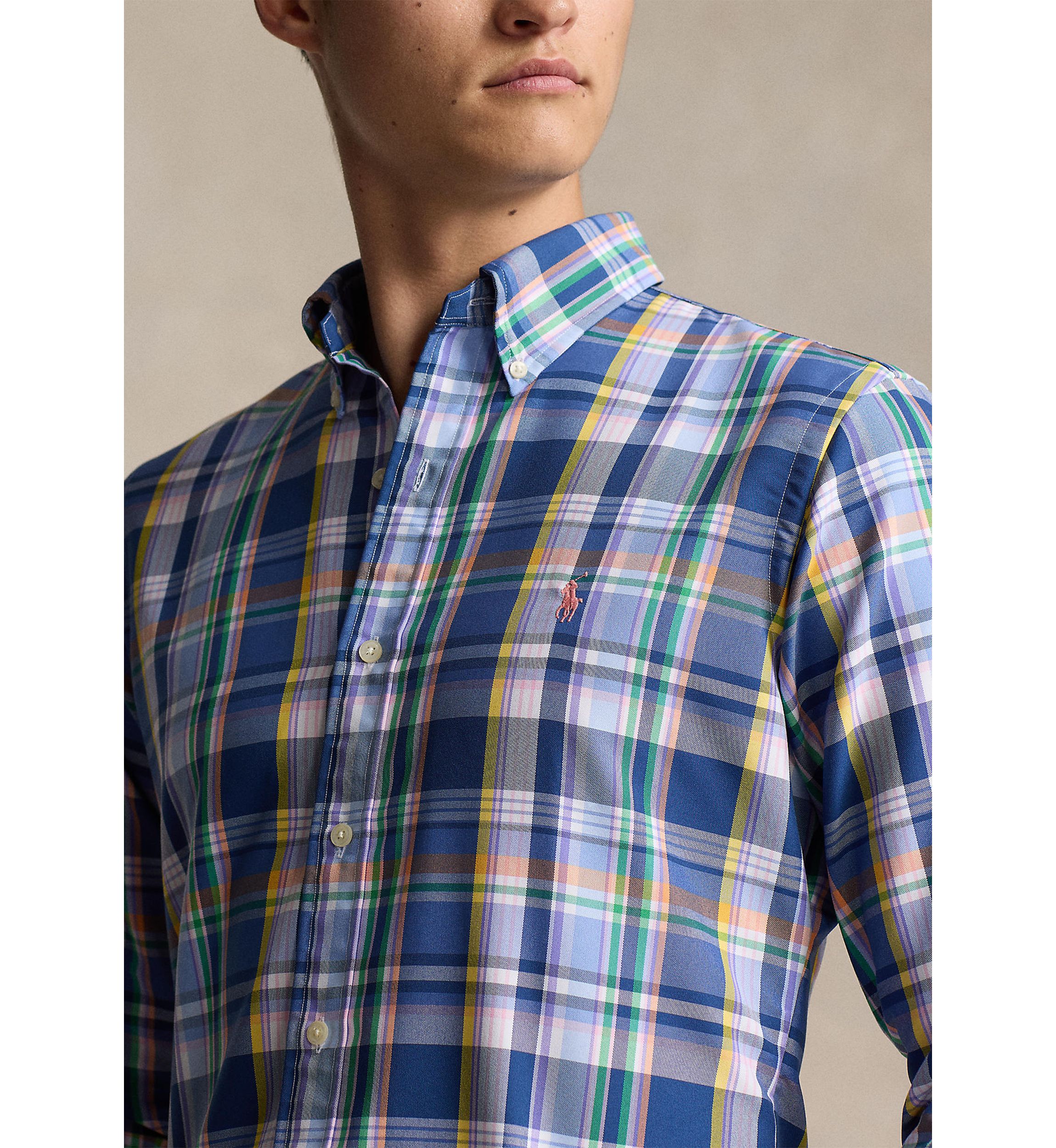 Classic Fit Plaid Oxford Shirt