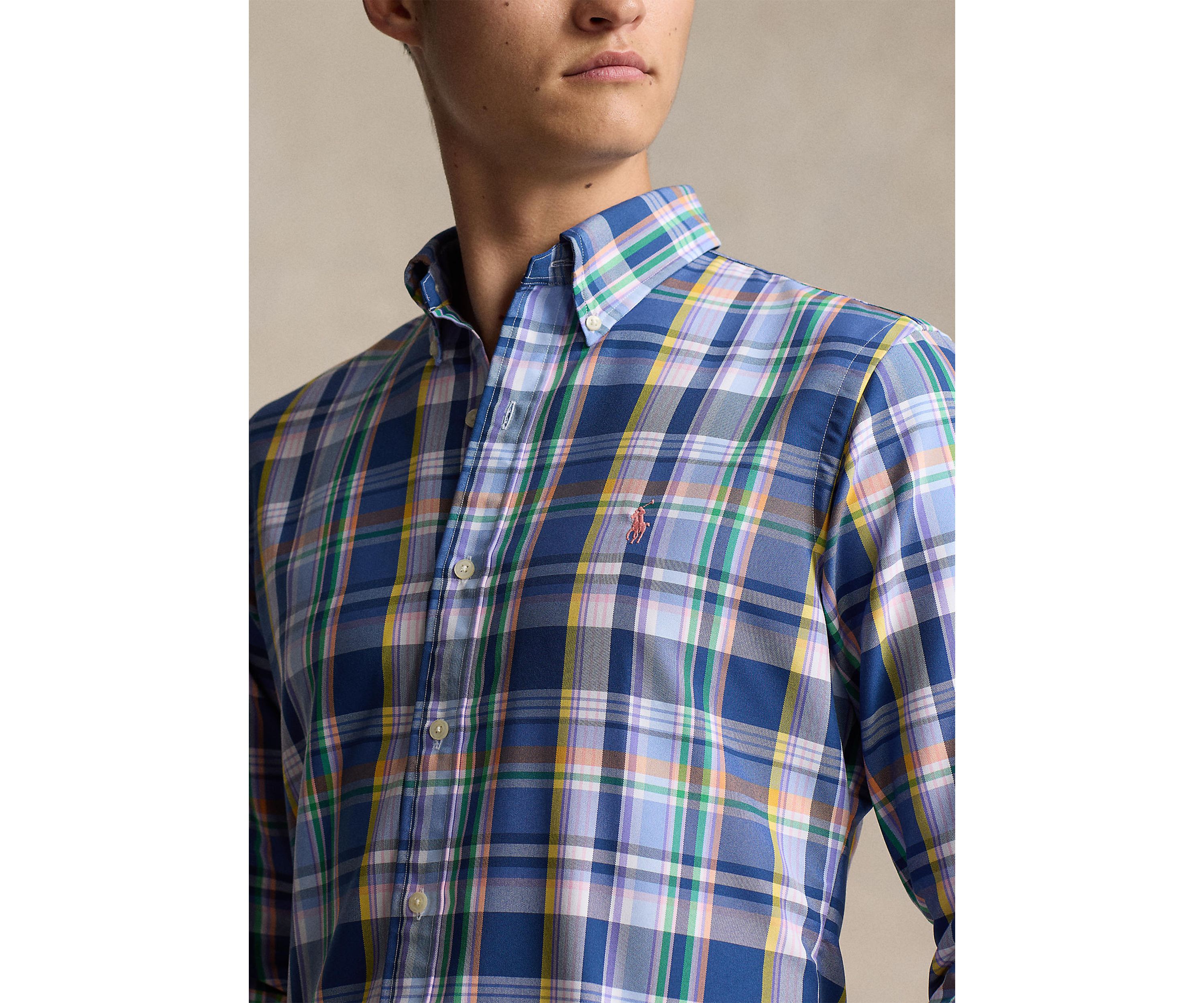 Classic Fit Plaid Oxford Shirt