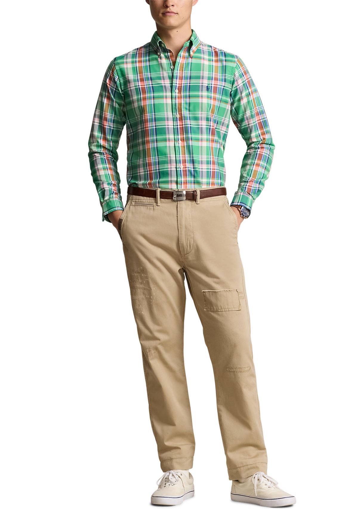 Classic Fit Plaid Oxford Shirt