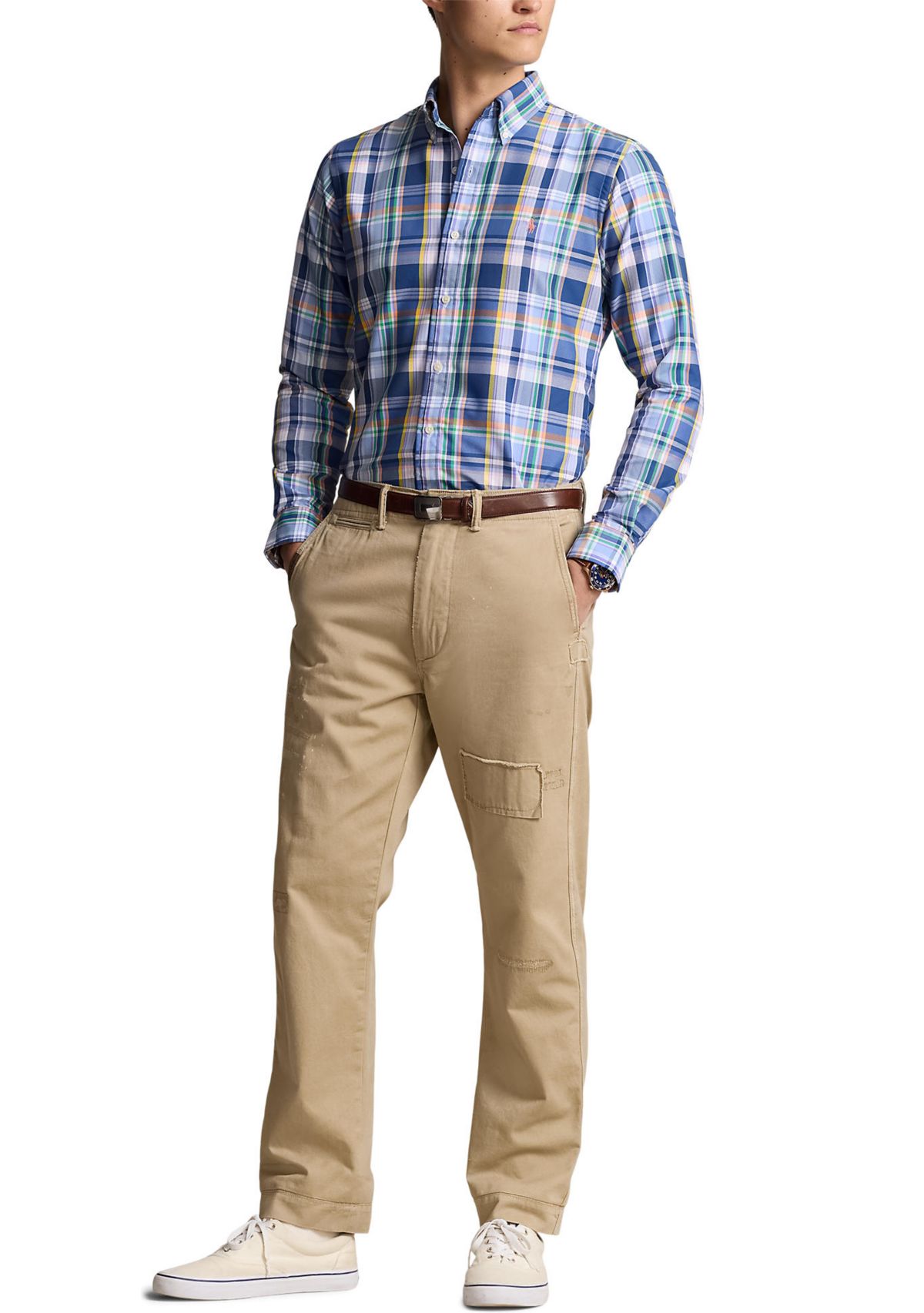 Classic Fit Plaid Oxford Shirt