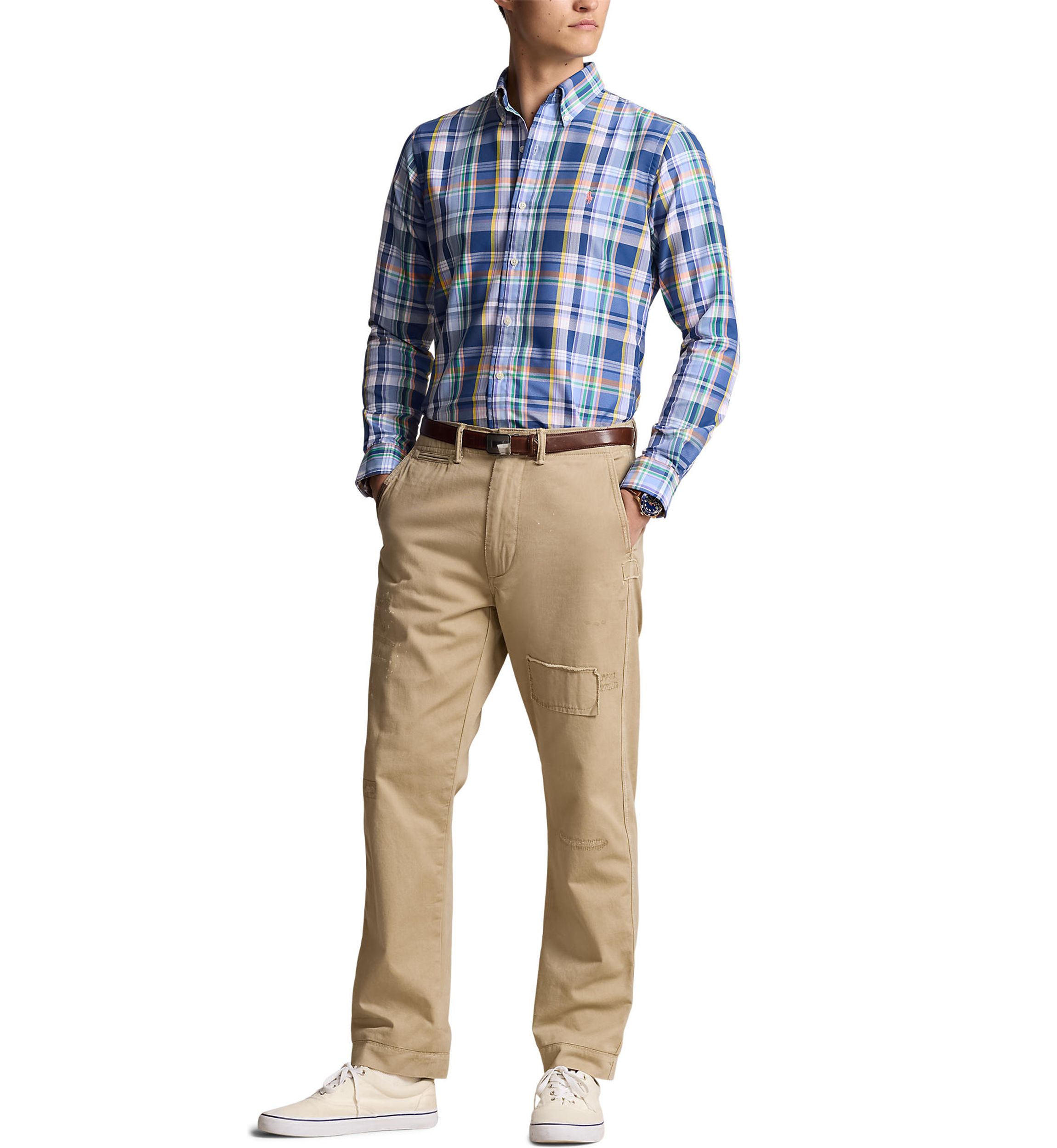 Classic Fit Plaid Oxford Shirt