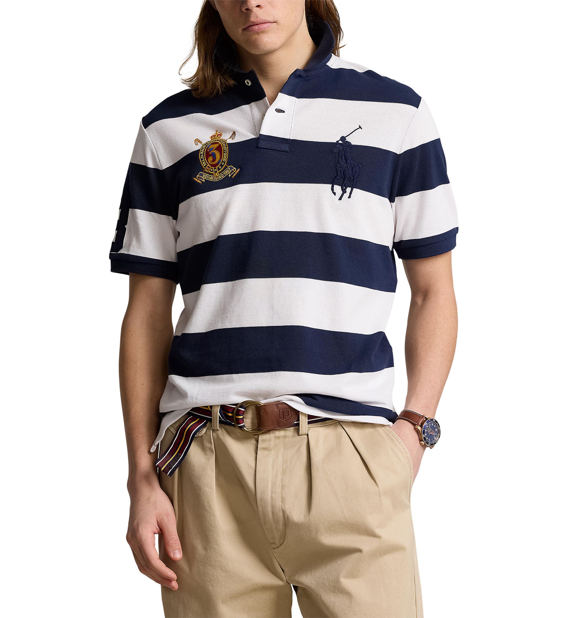 Classic Fit Big Pony Mesh Polo Shirt