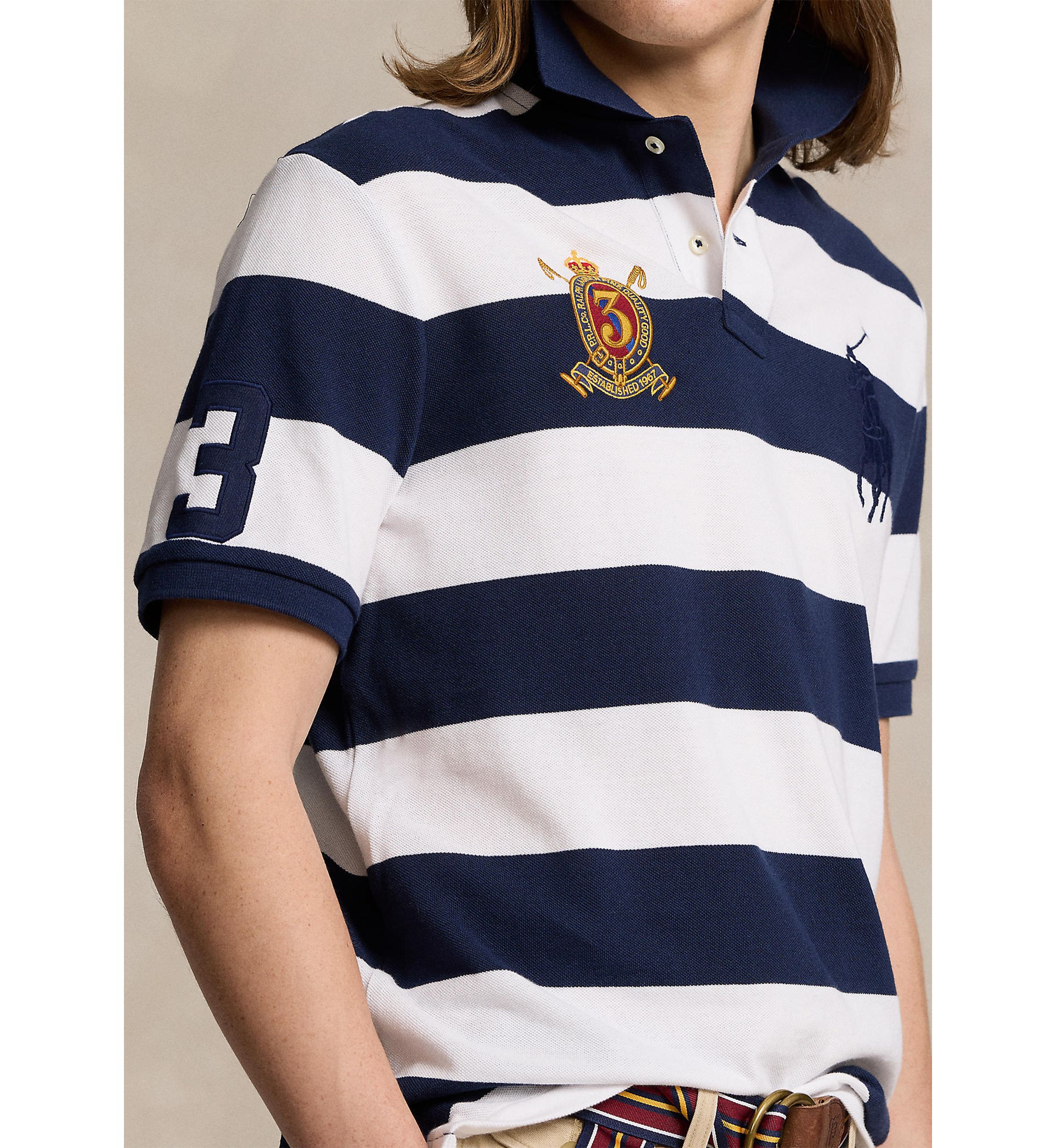 Classic Fit Big Pony Mesh Polo Shirt