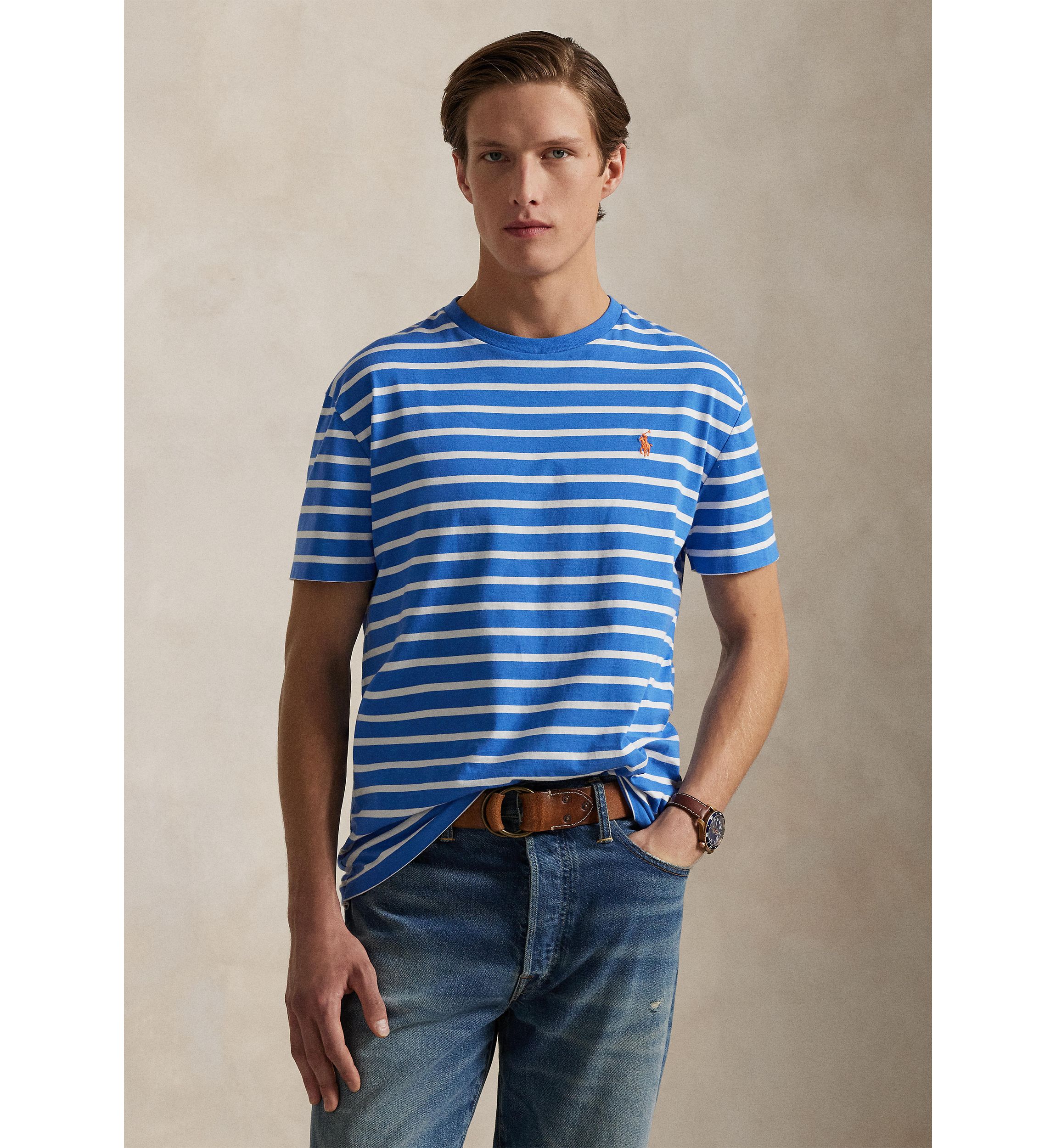 Classic Fit Striped Jersey T-Shirt