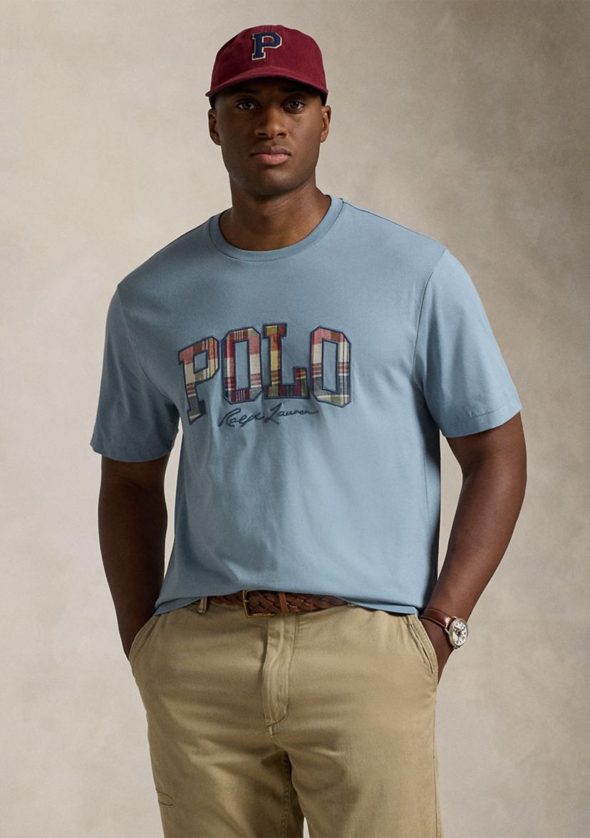 Big & Tall Plaid Logo Jersey T-Shirt