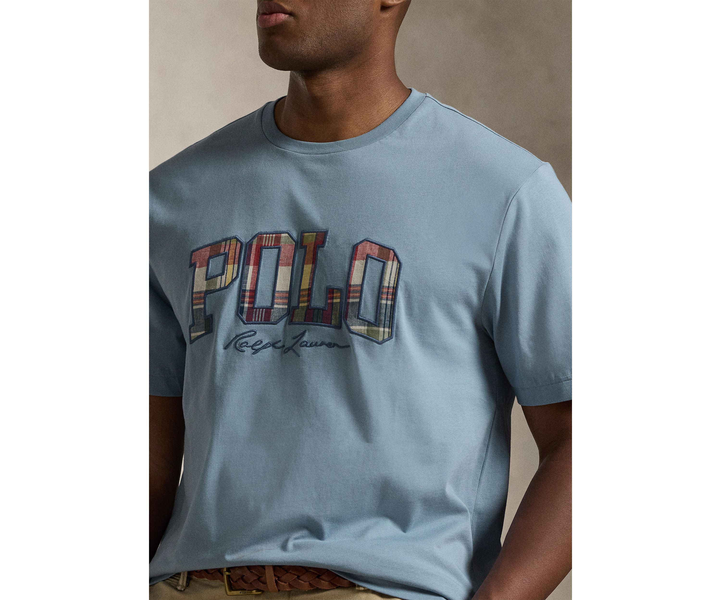Big & Tall Plaid Logo Jersey T-Shirt