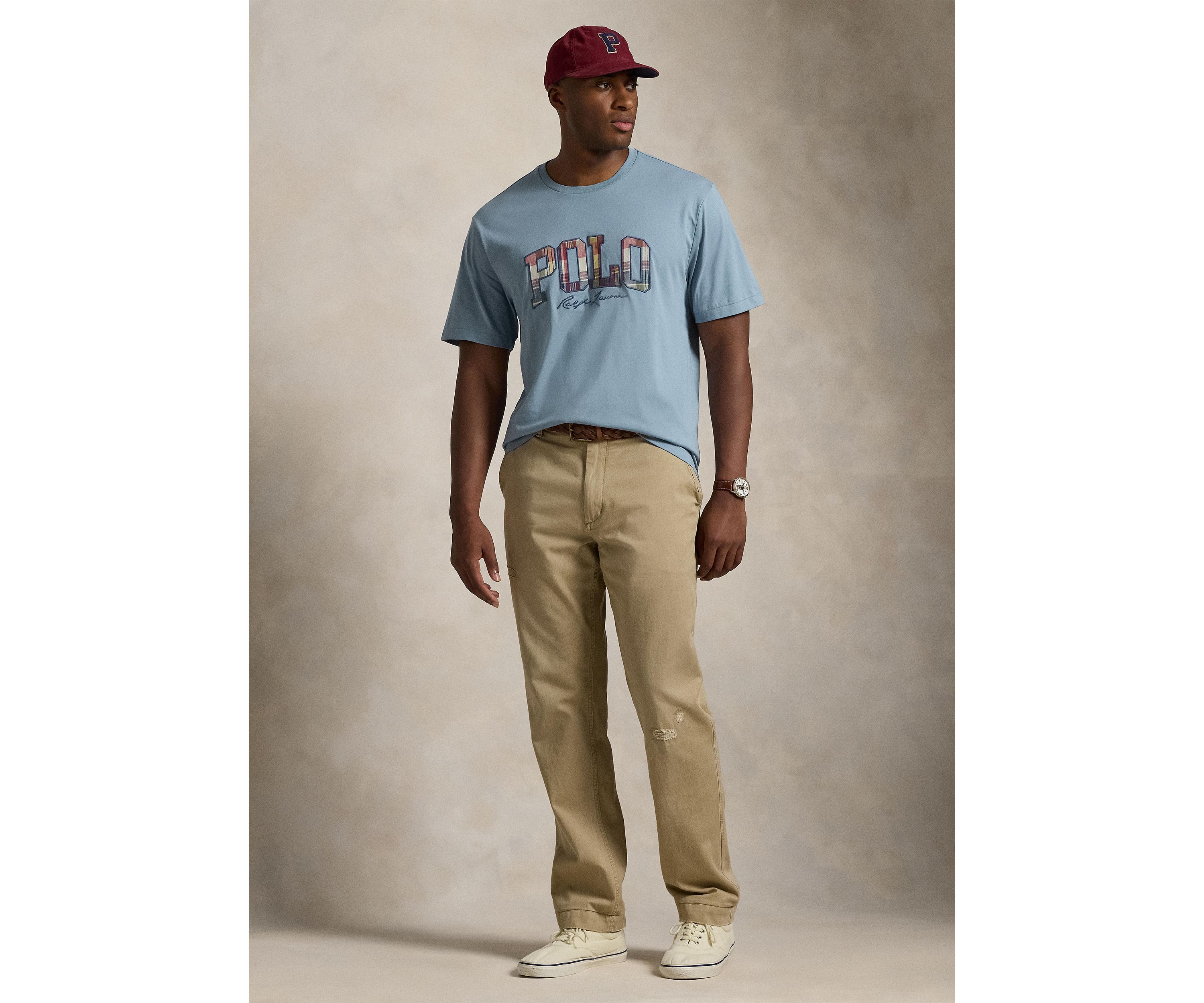 Big & Tall Plaid Logo Jersey T-Shirt