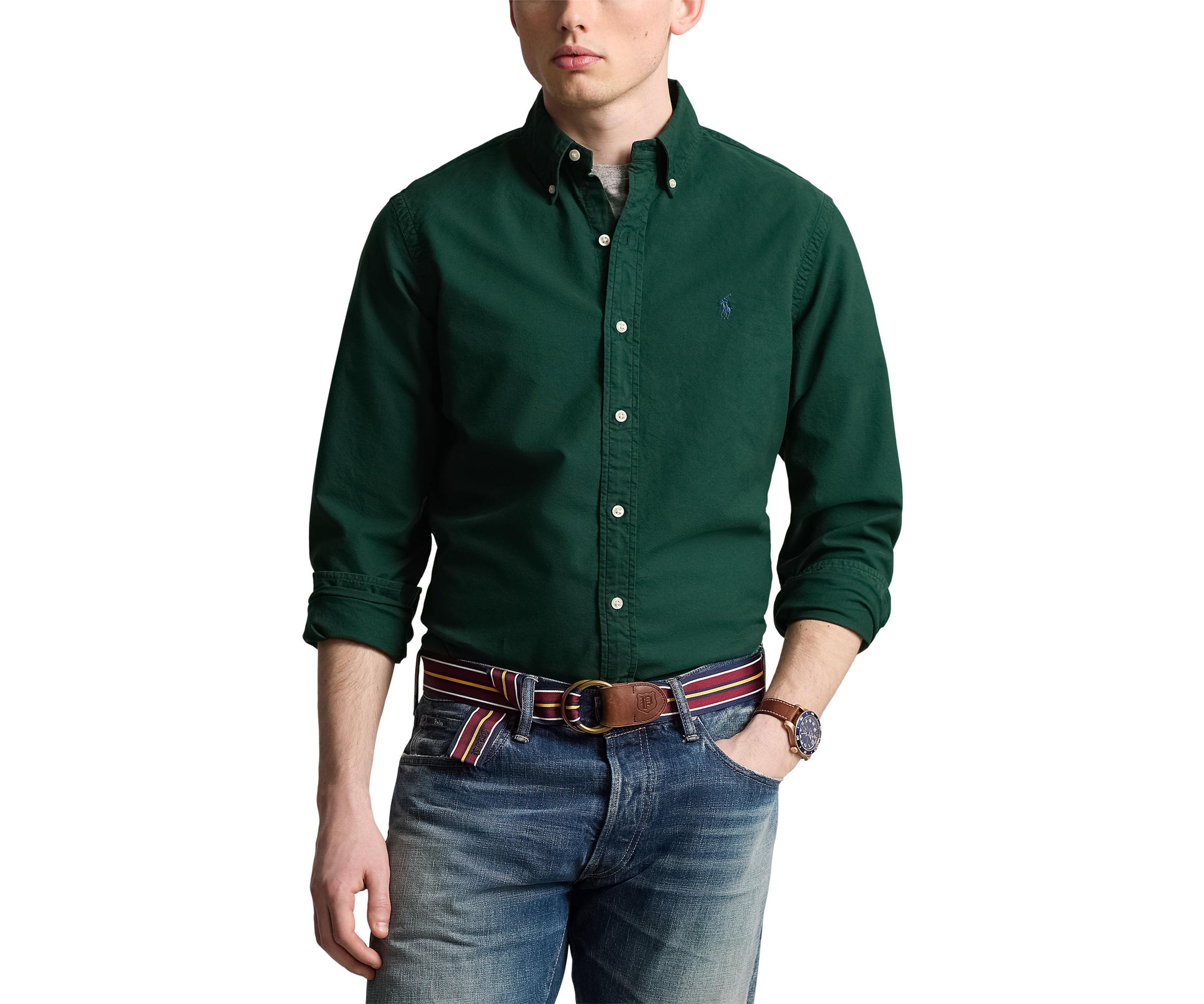 Classic Fit Garment Dyed Oxford Shirt