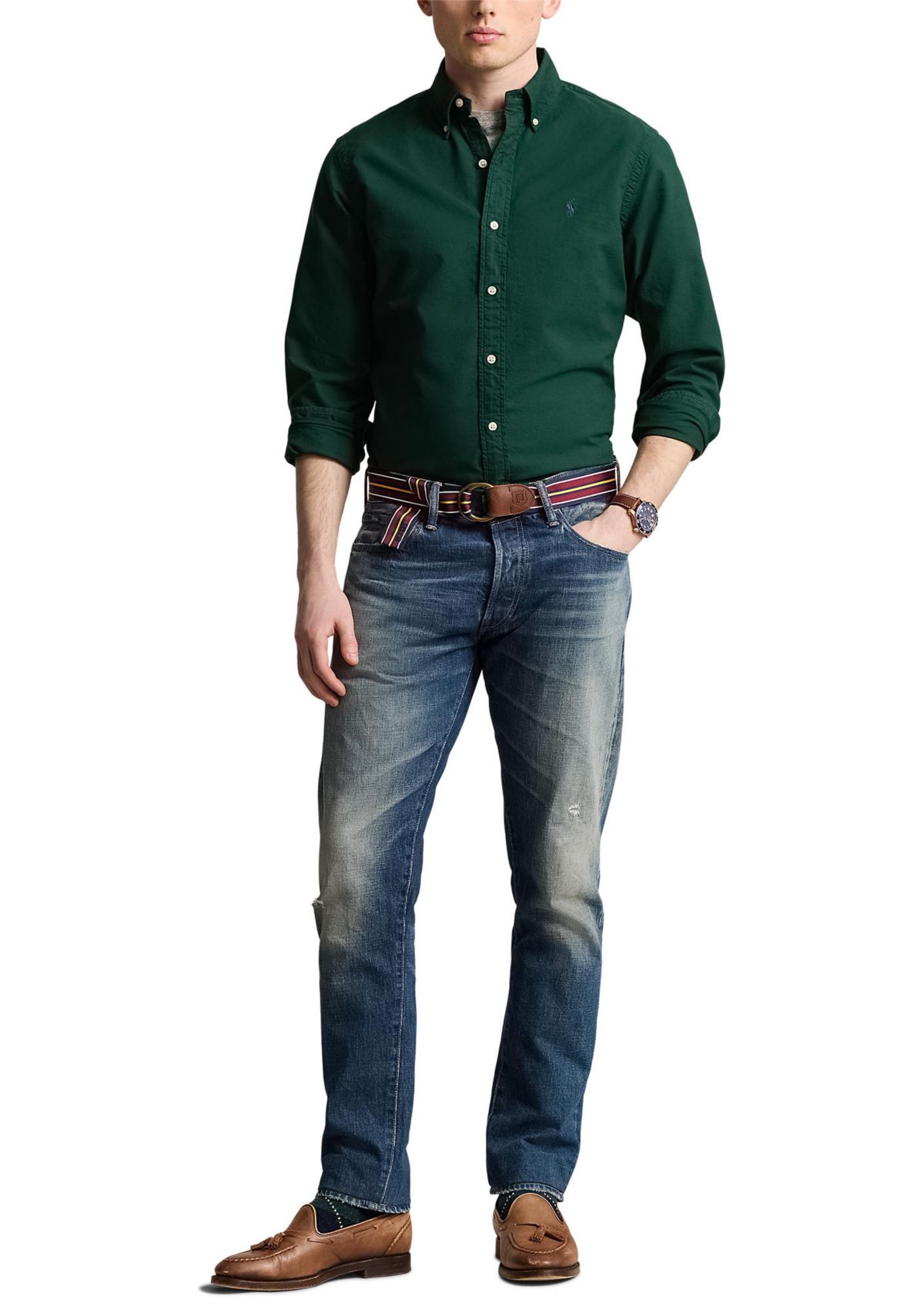 Classic Fit Garment Dyed Oxford Shirt