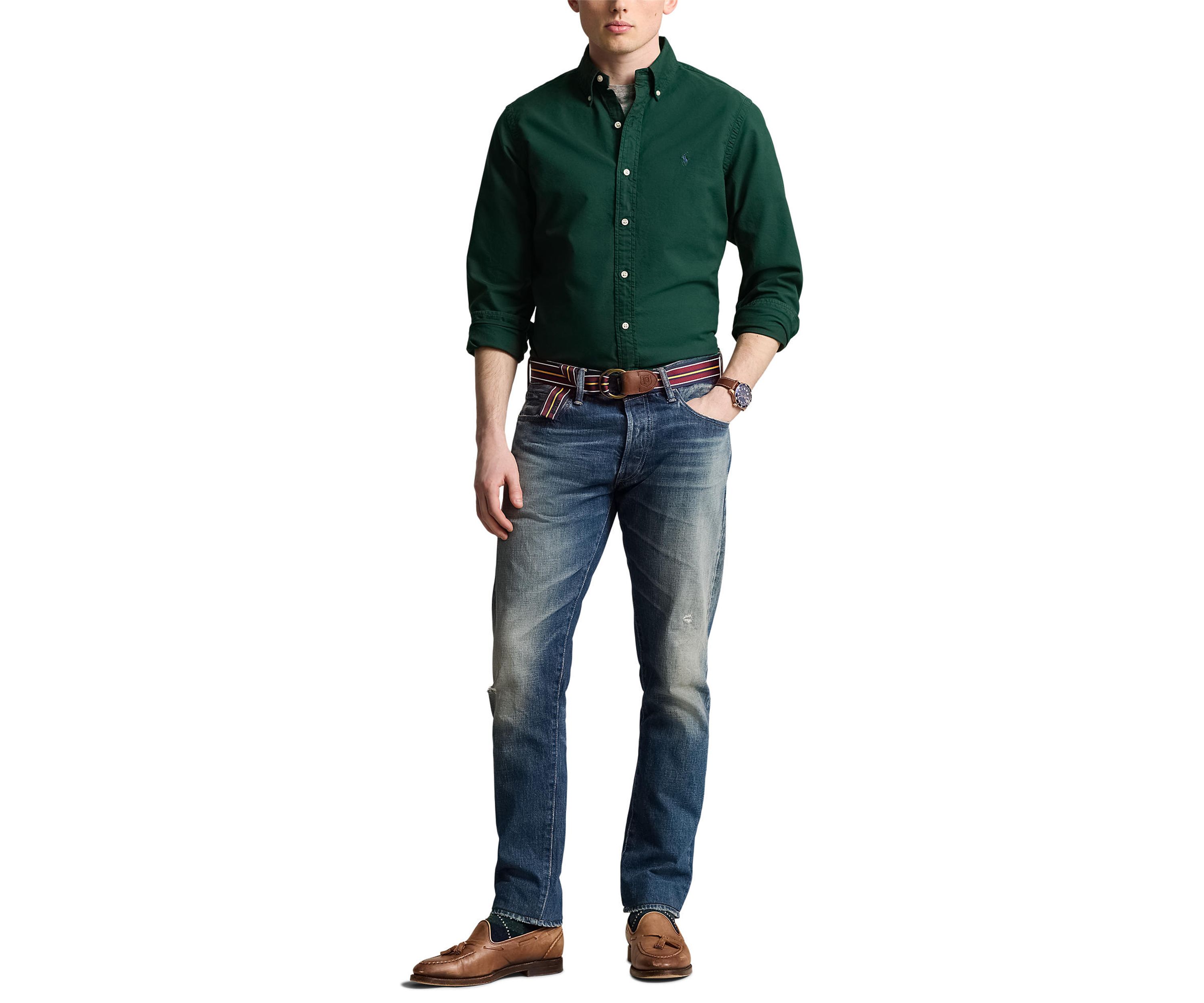 Classic Fit Garment Dyed Oxford Shirt