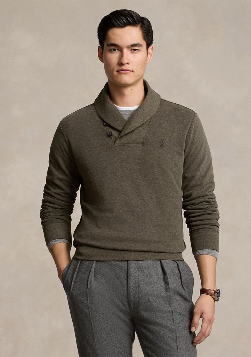 Luxury Jersey Shawl Collar Pullover Sweatshirt