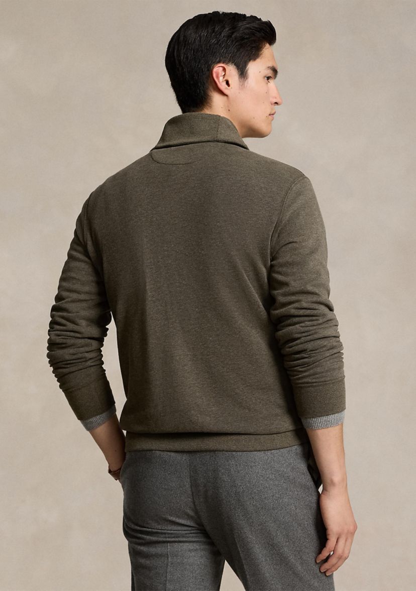 Luxury Jersey Shawl Collar Pullover Sweatshirt