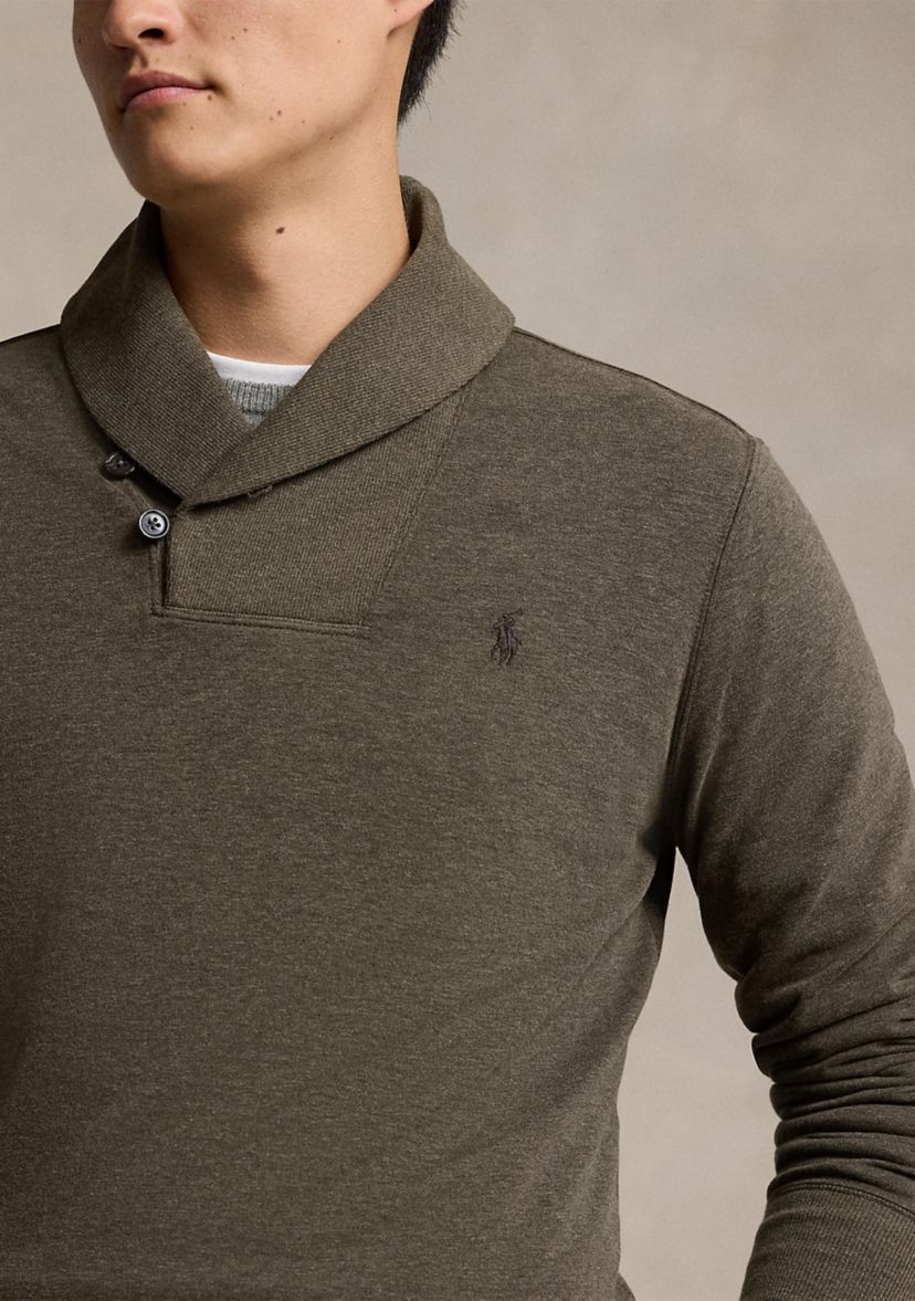 Luxury Jersey Shawl Collar Pullover Sweatshirt