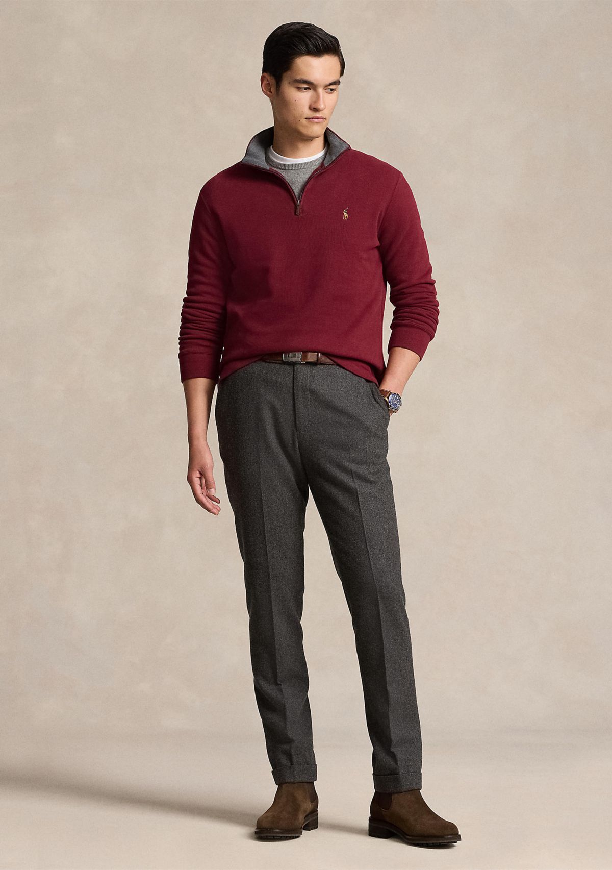 Estate Rib Quarter Zip Pullover Sweatshirt
