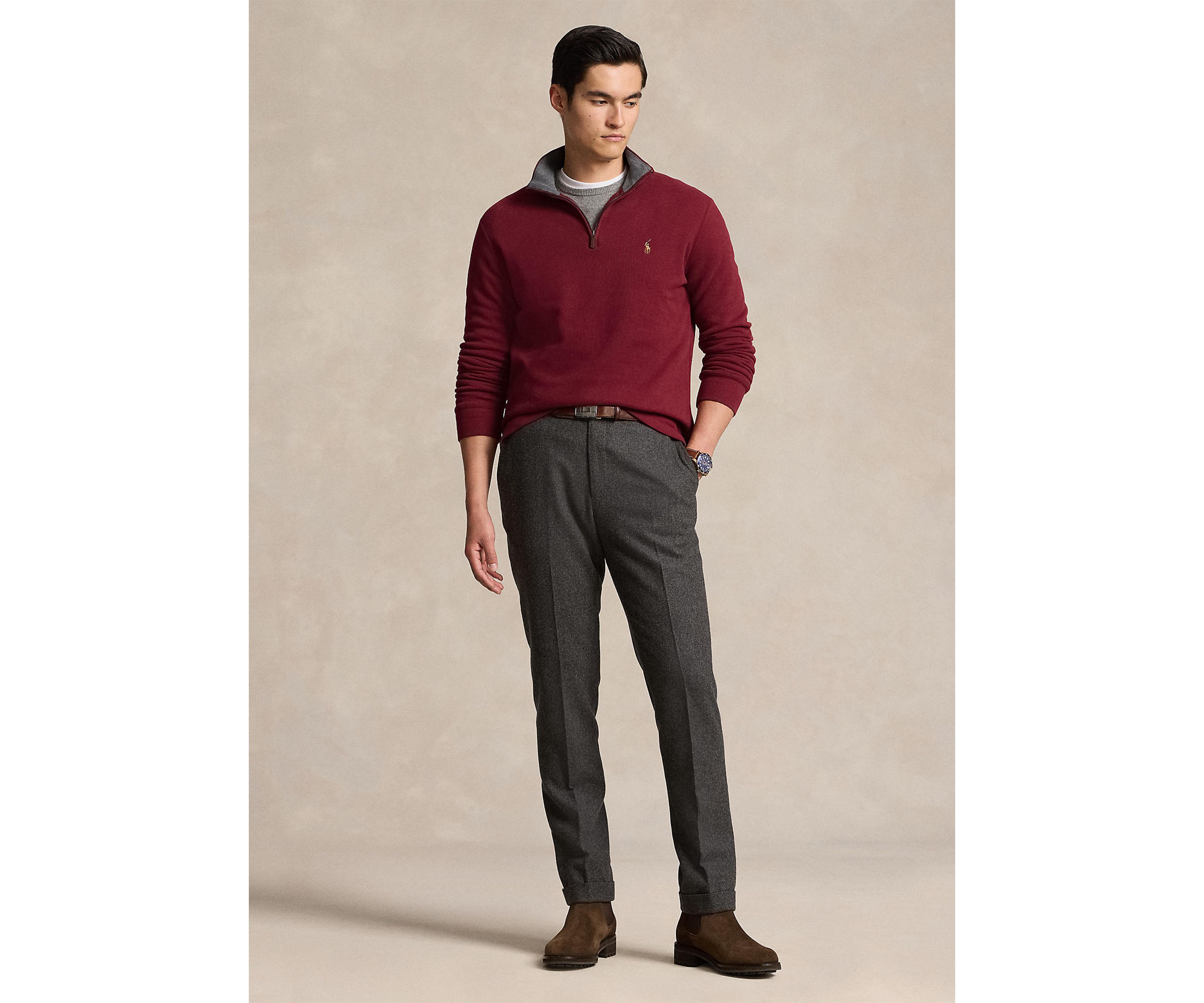 Estate Rib Quarter Zip Pullover Sweatshirt