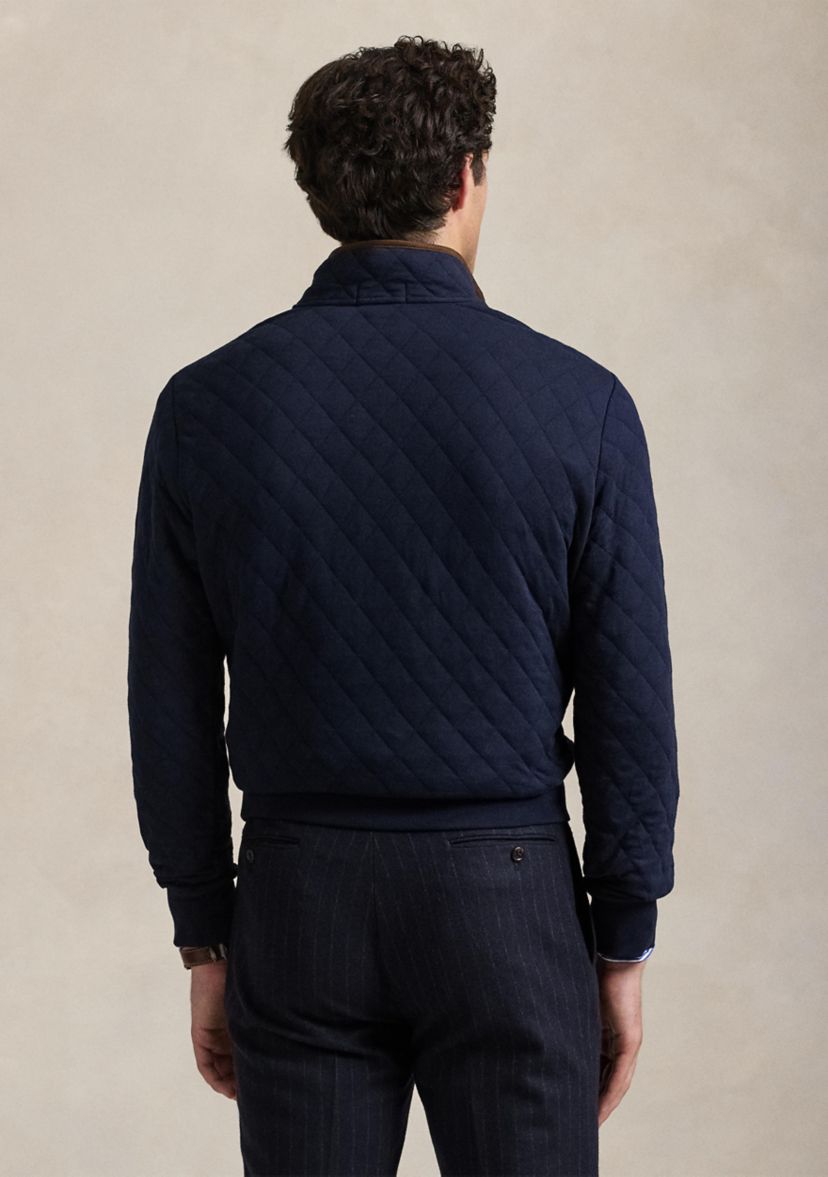 Quilted Double-Knit Jersey Pullover