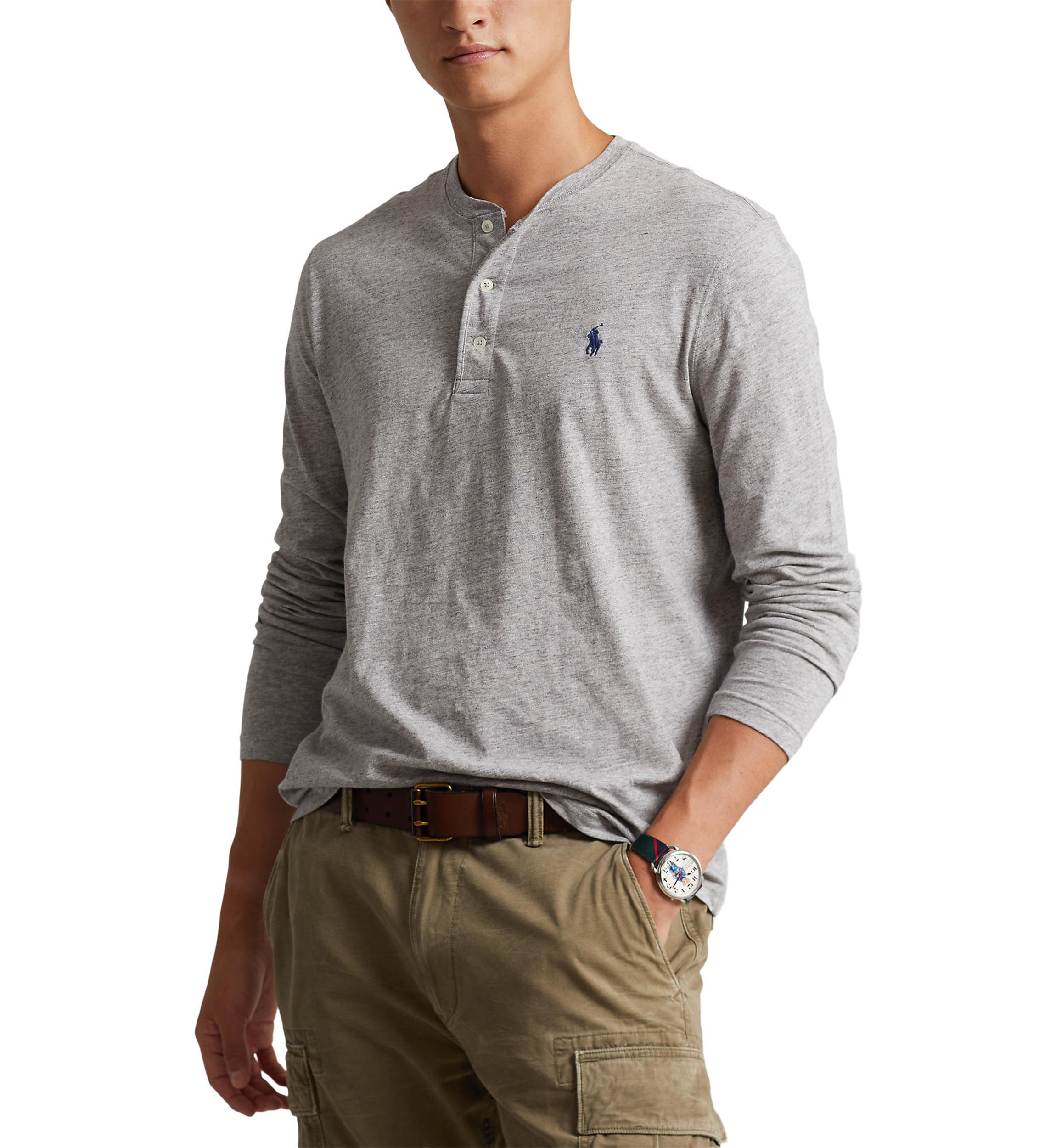 Slub Jersey Henley Shirt