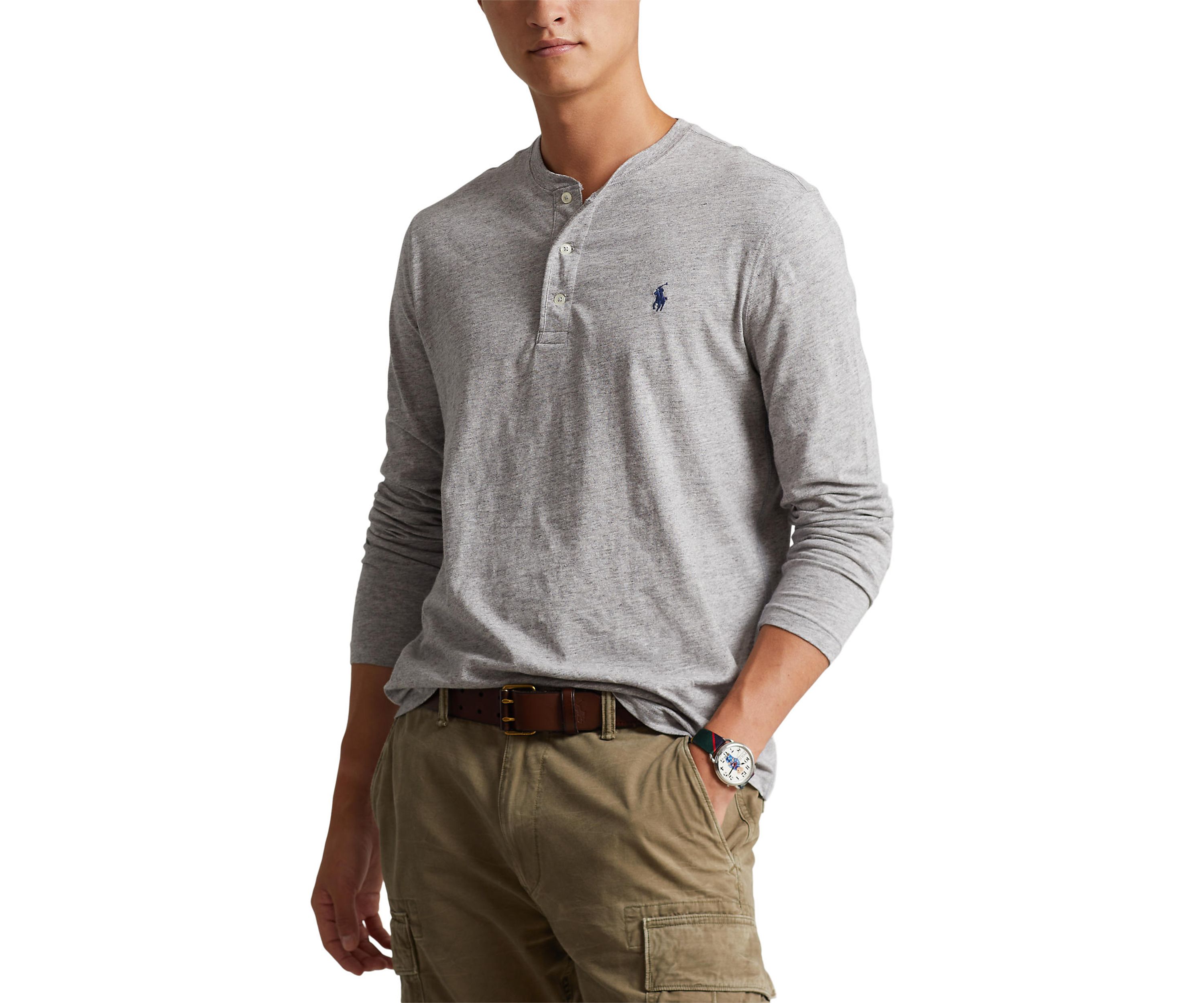Slub Jersey Henley Shirt