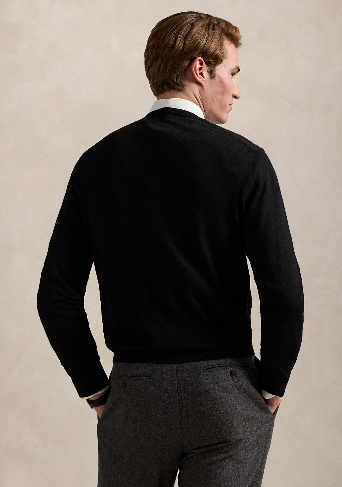 Washable Wool V-Neck Sweater