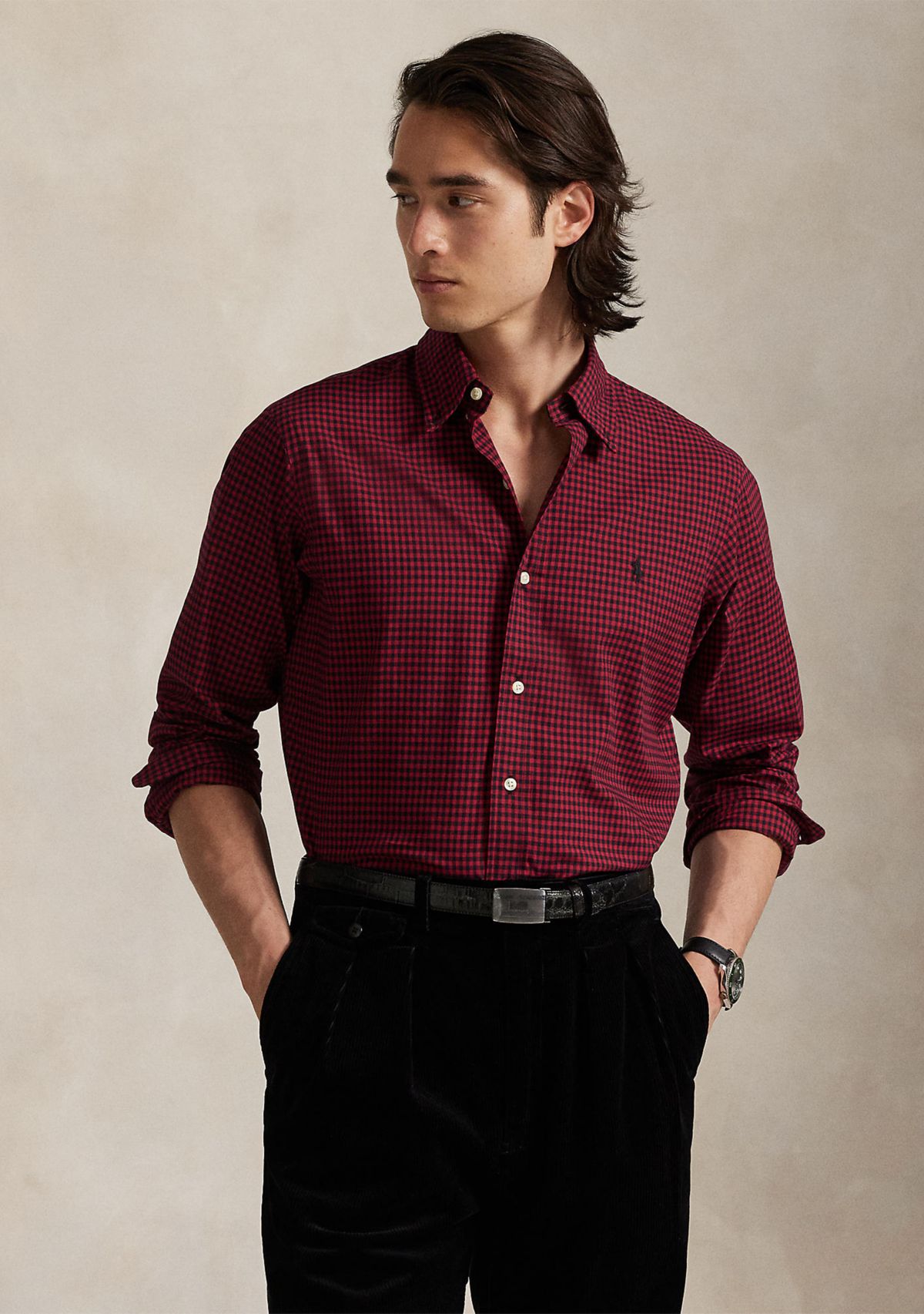 Classic Fit Plaid Twill Shirt