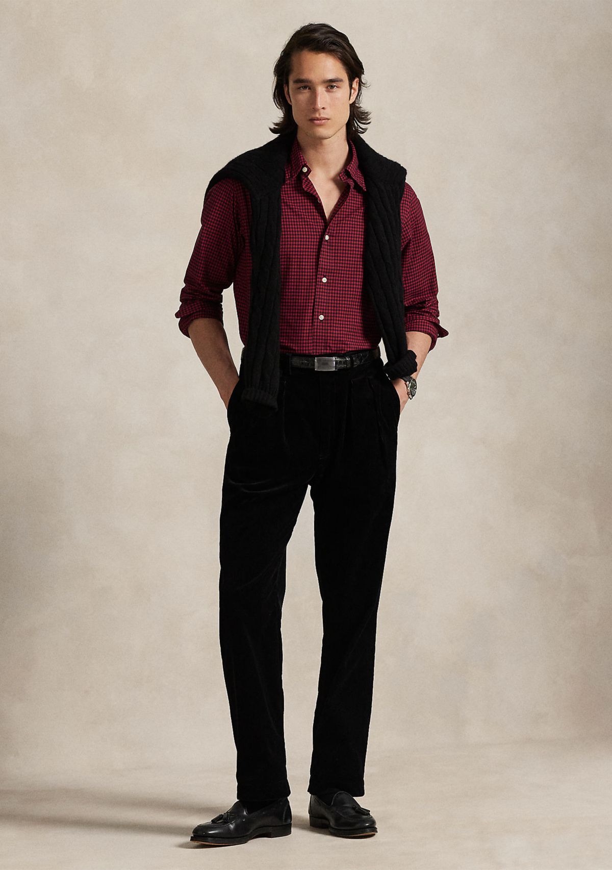 Classic Fit Plaid Twill Shirt