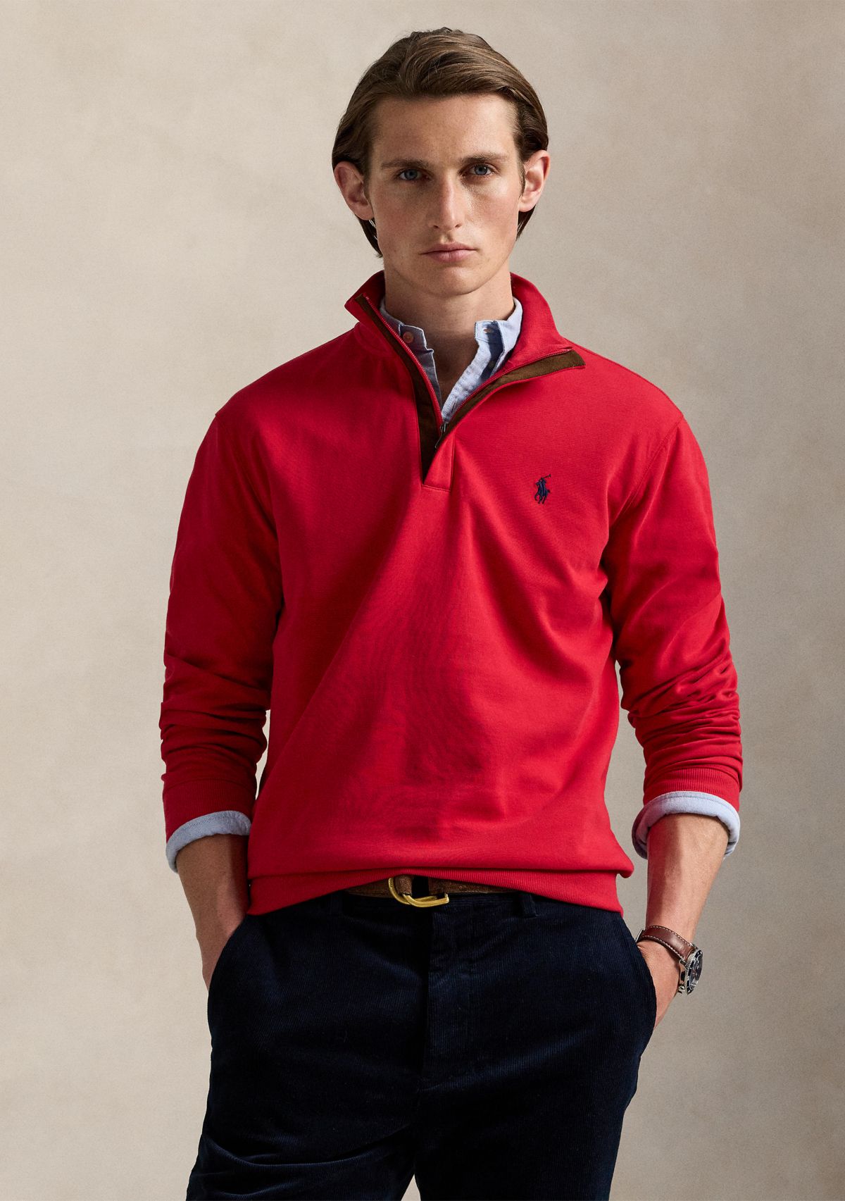 Luxury Jersey Quarter-Zip Pullover