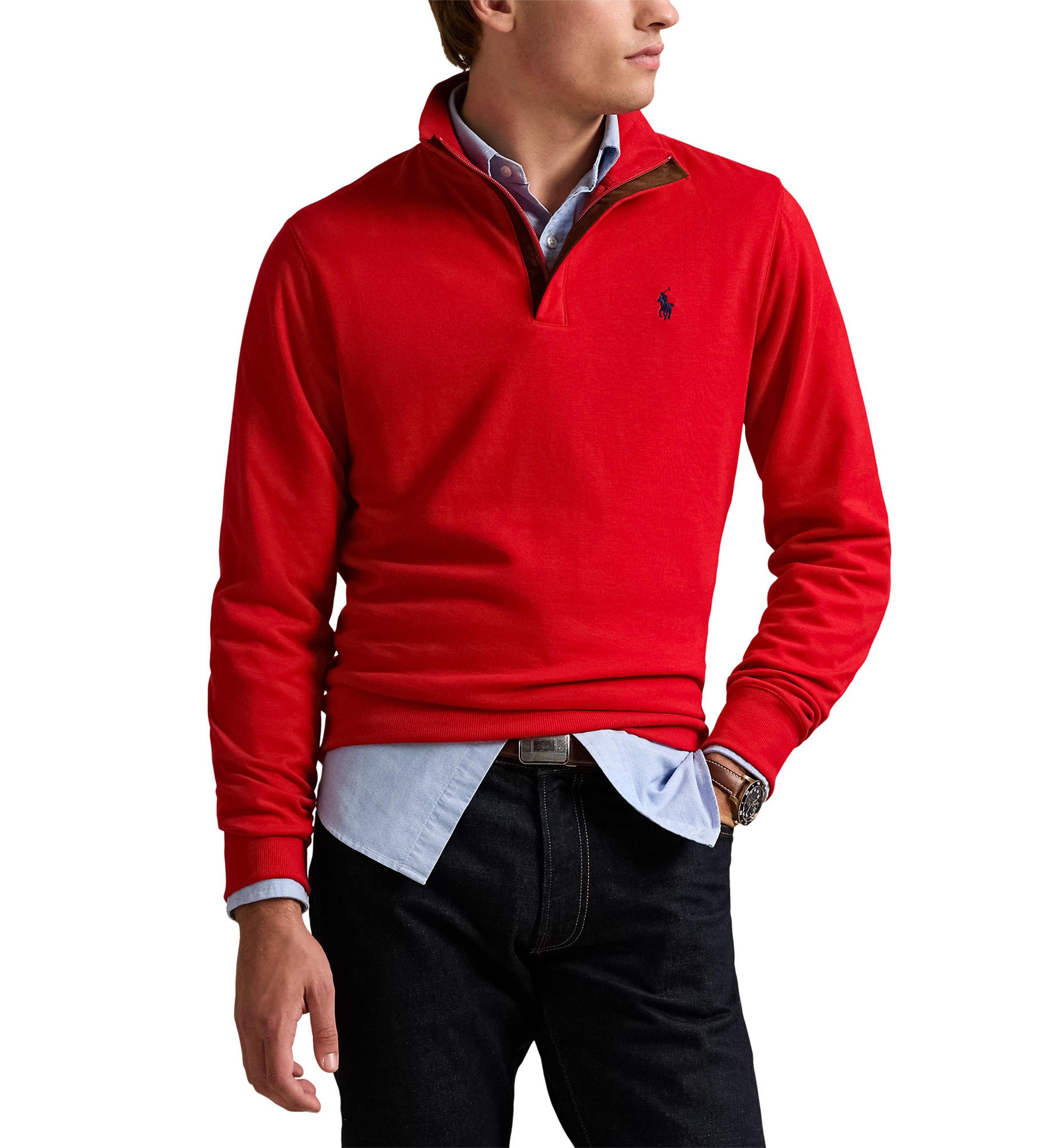Luxury Jersey Quarter-Zip Pullover
