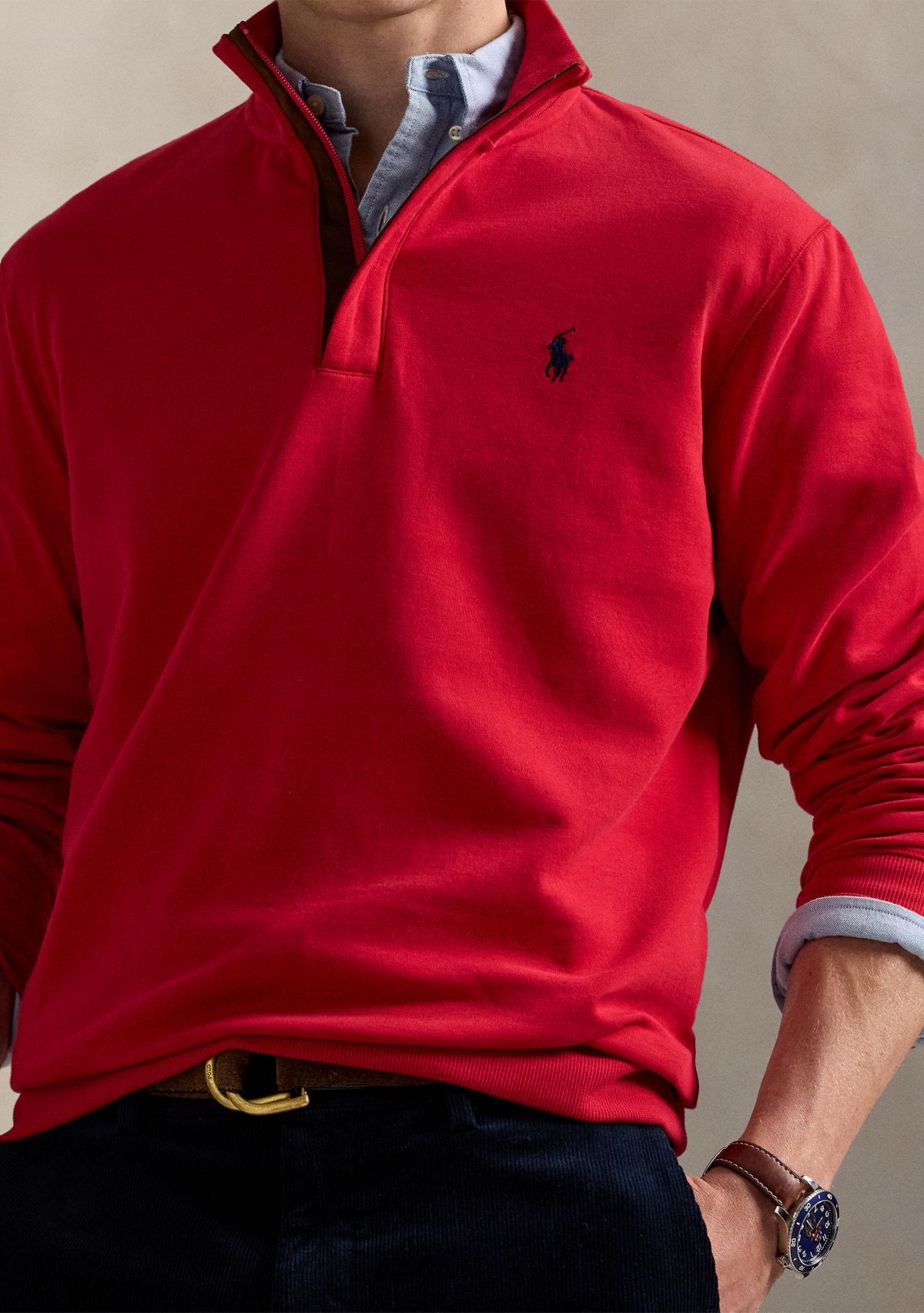 Luxury Jersey Quarter-Zip Pullover