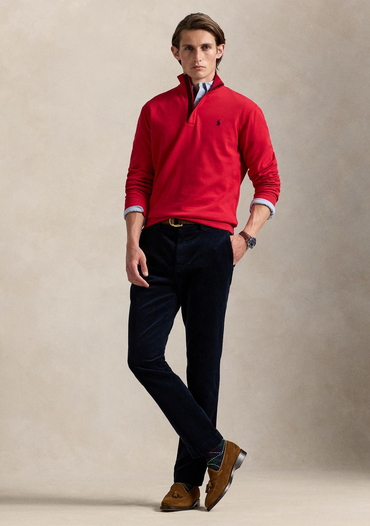 Luxury Jersey Quarter-Zip Pullover