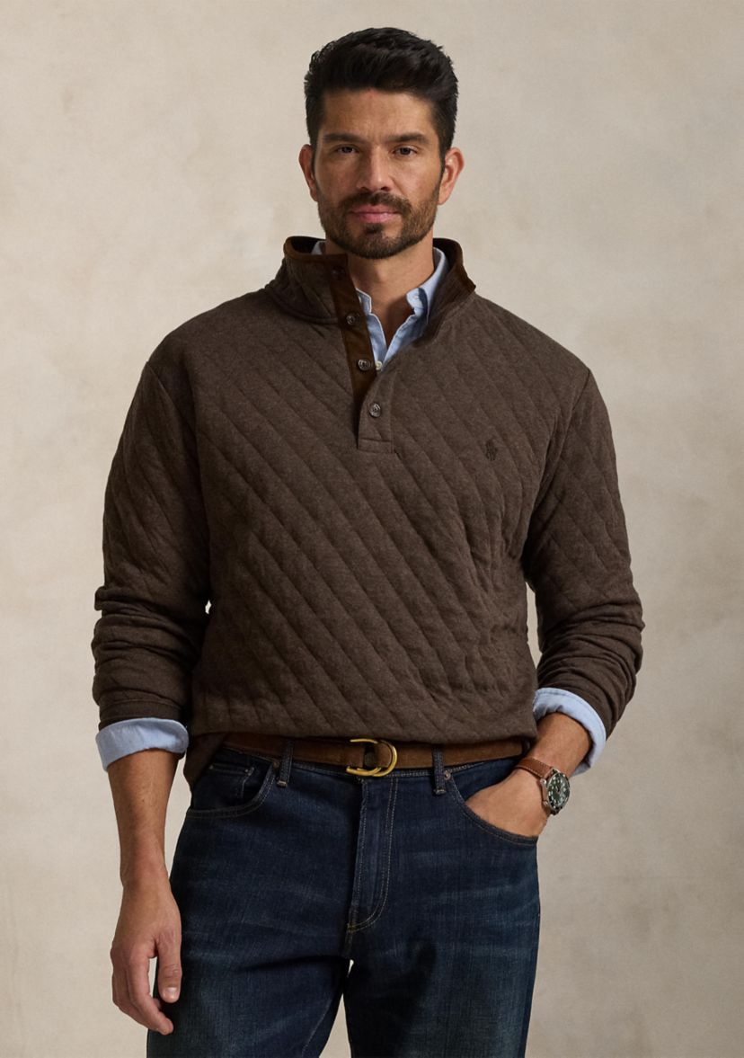 Big & Tall Quilted Double-Knit Pullover