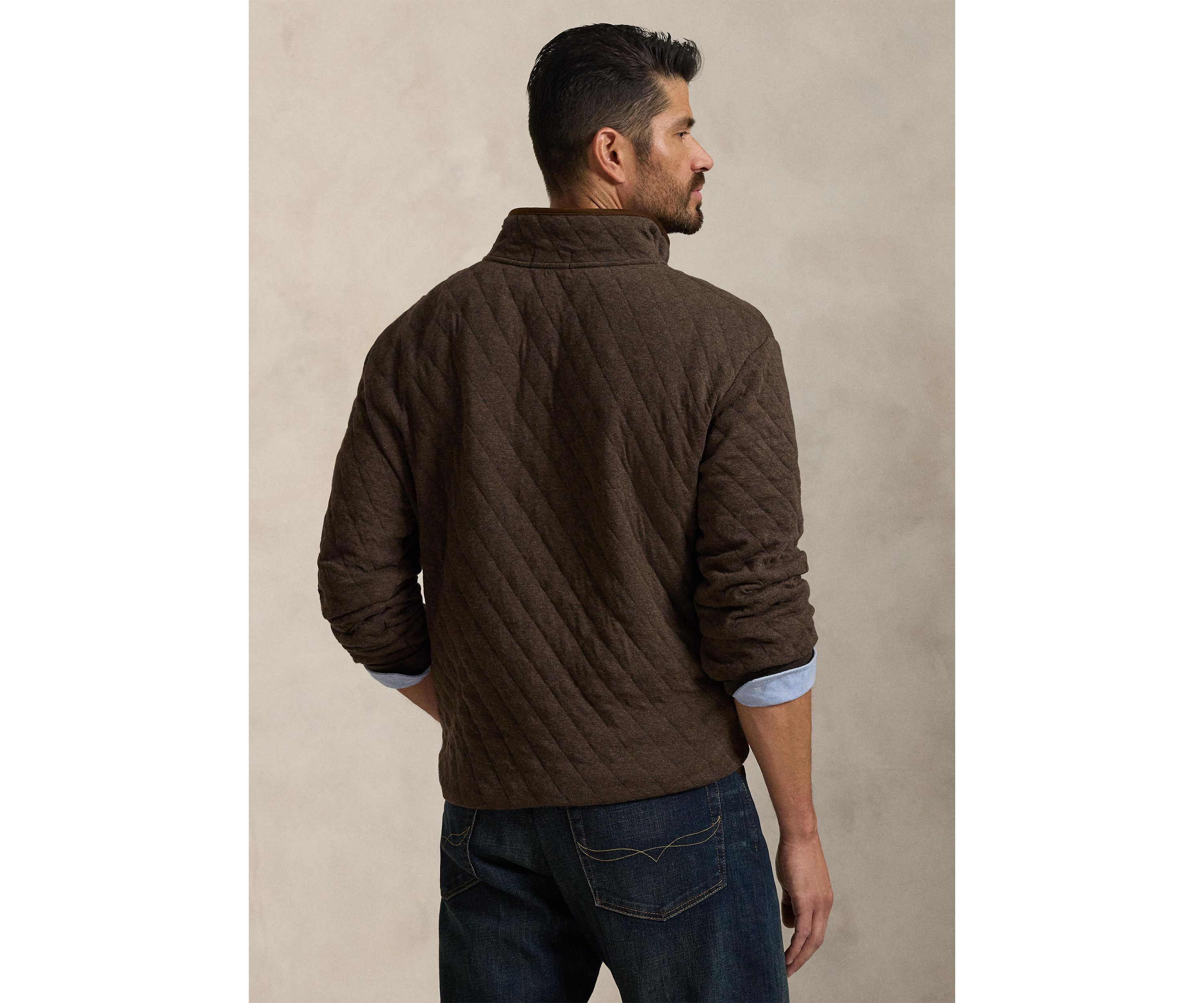 Big & Tall Quilted Double-Knit Pullover
