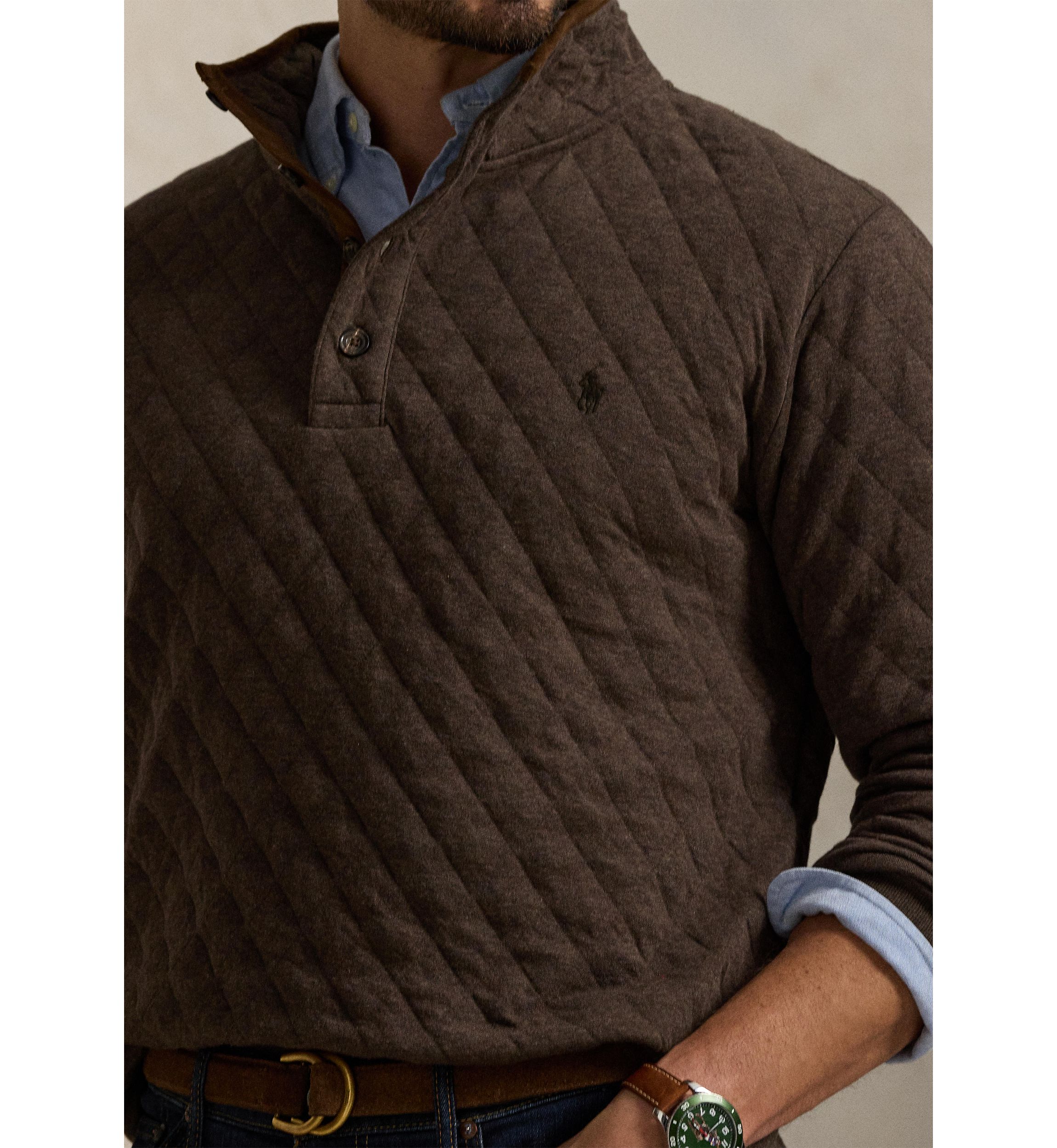 Big & Tall Quilted Double-Knit Pullover