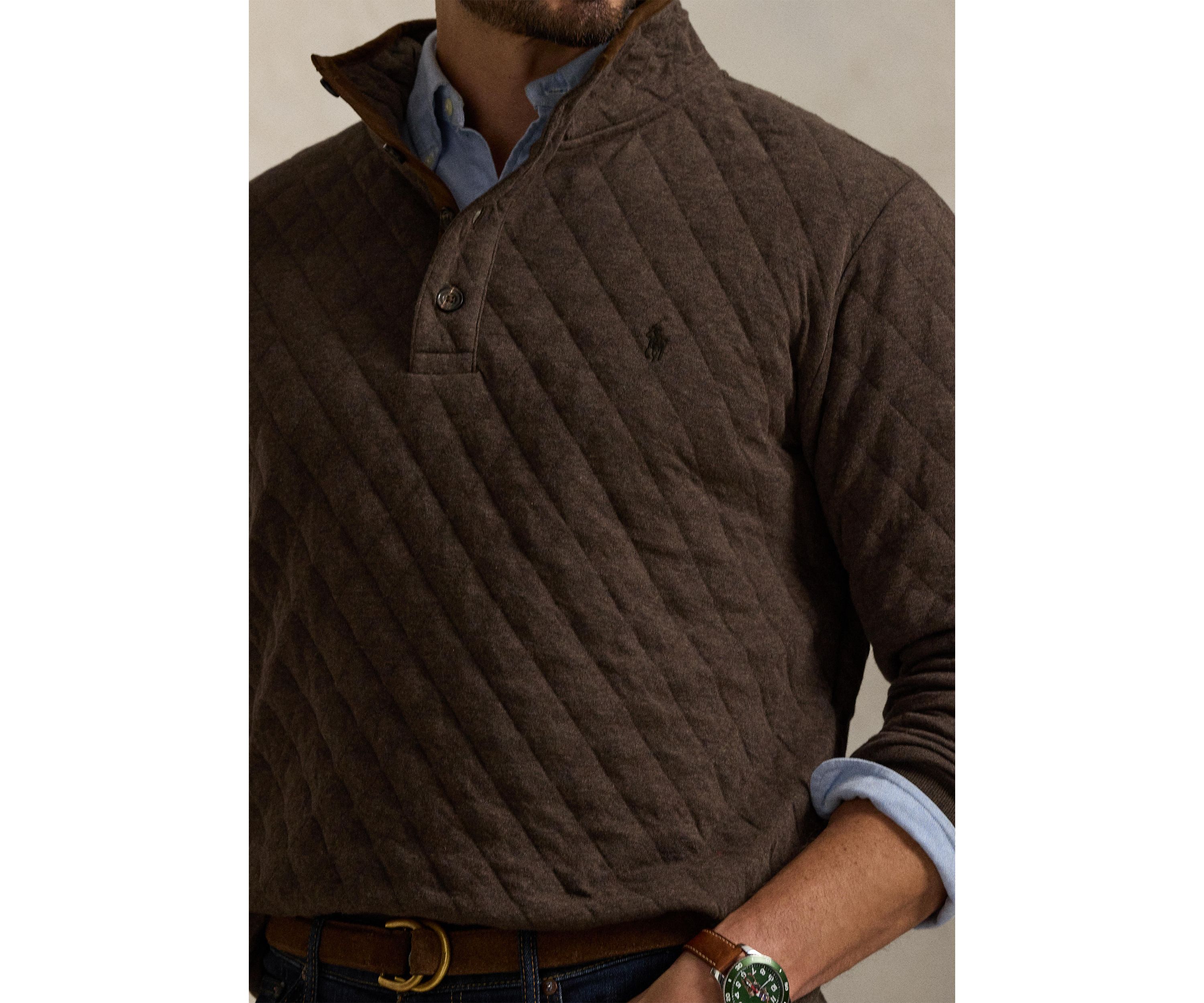 Big & Tall Quilted Double-Knit Pullover