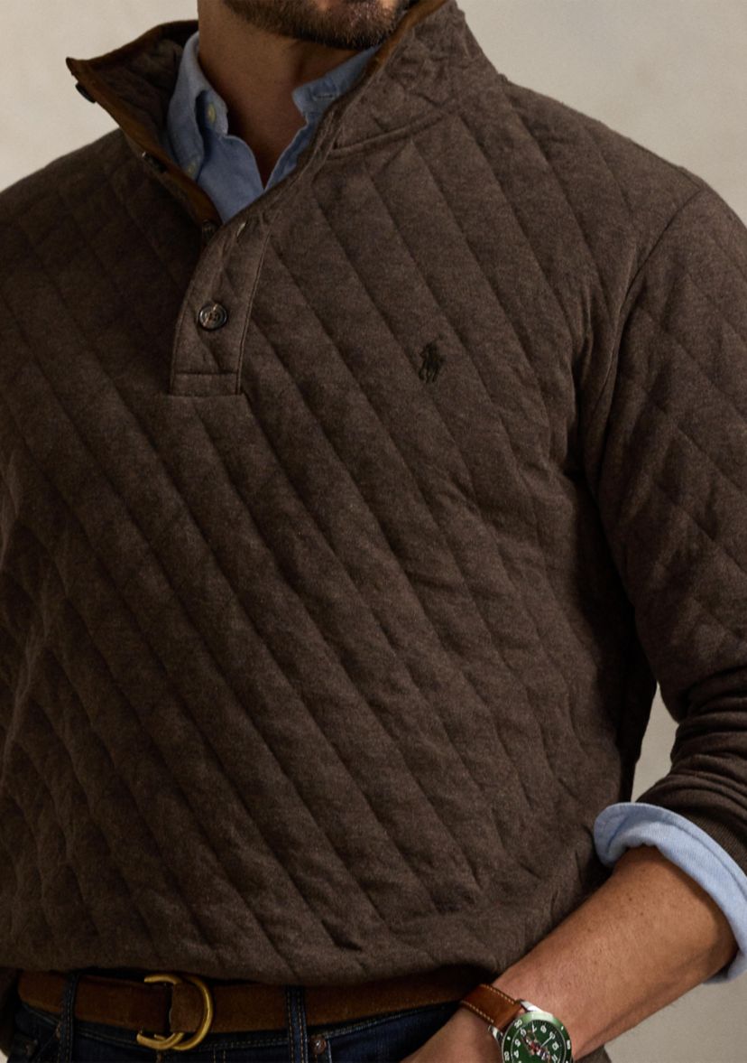 Big & Tall Quilted Double-Knit Pullover