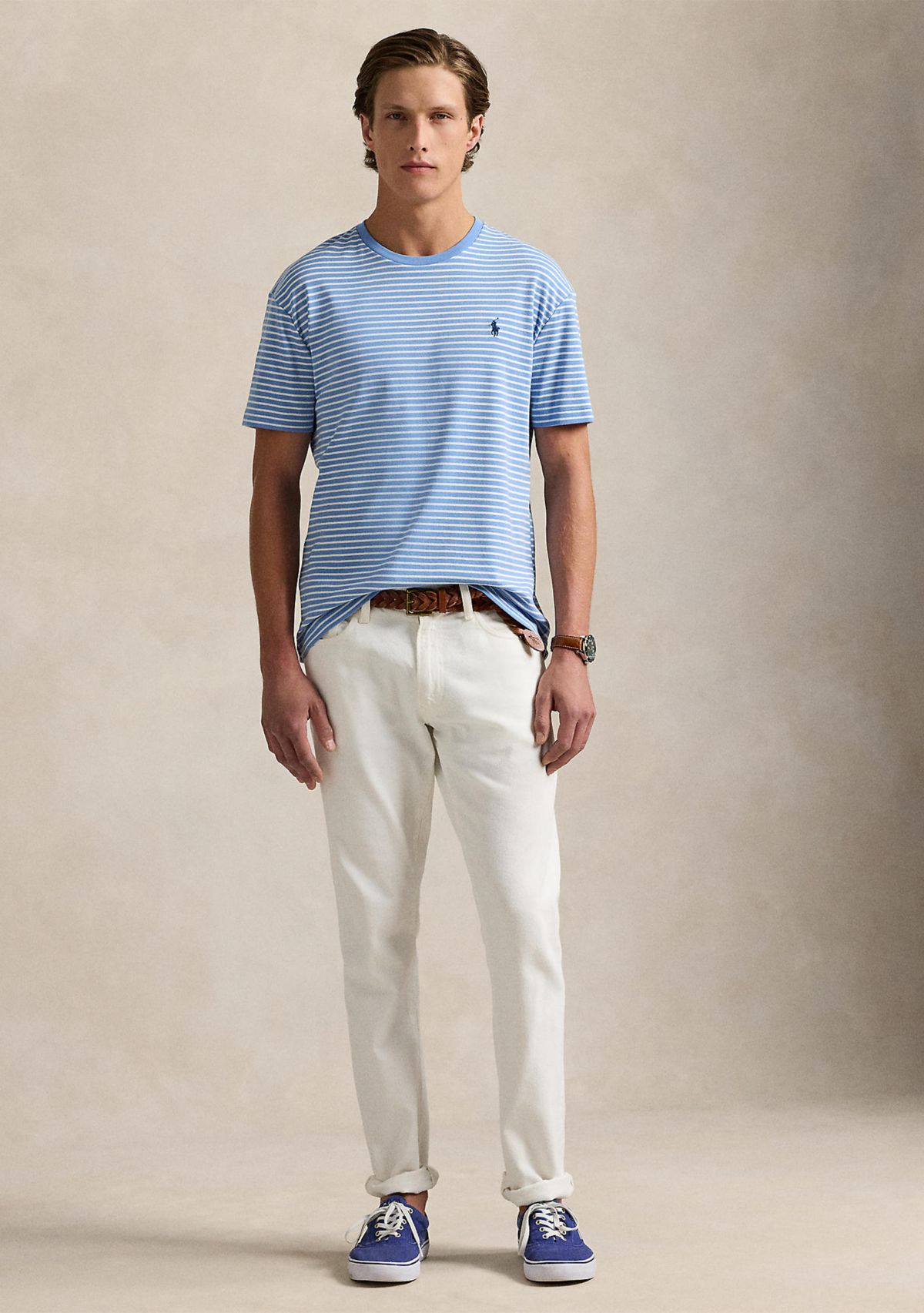 Classic Fit Striped Soft Cotton T-Shirt