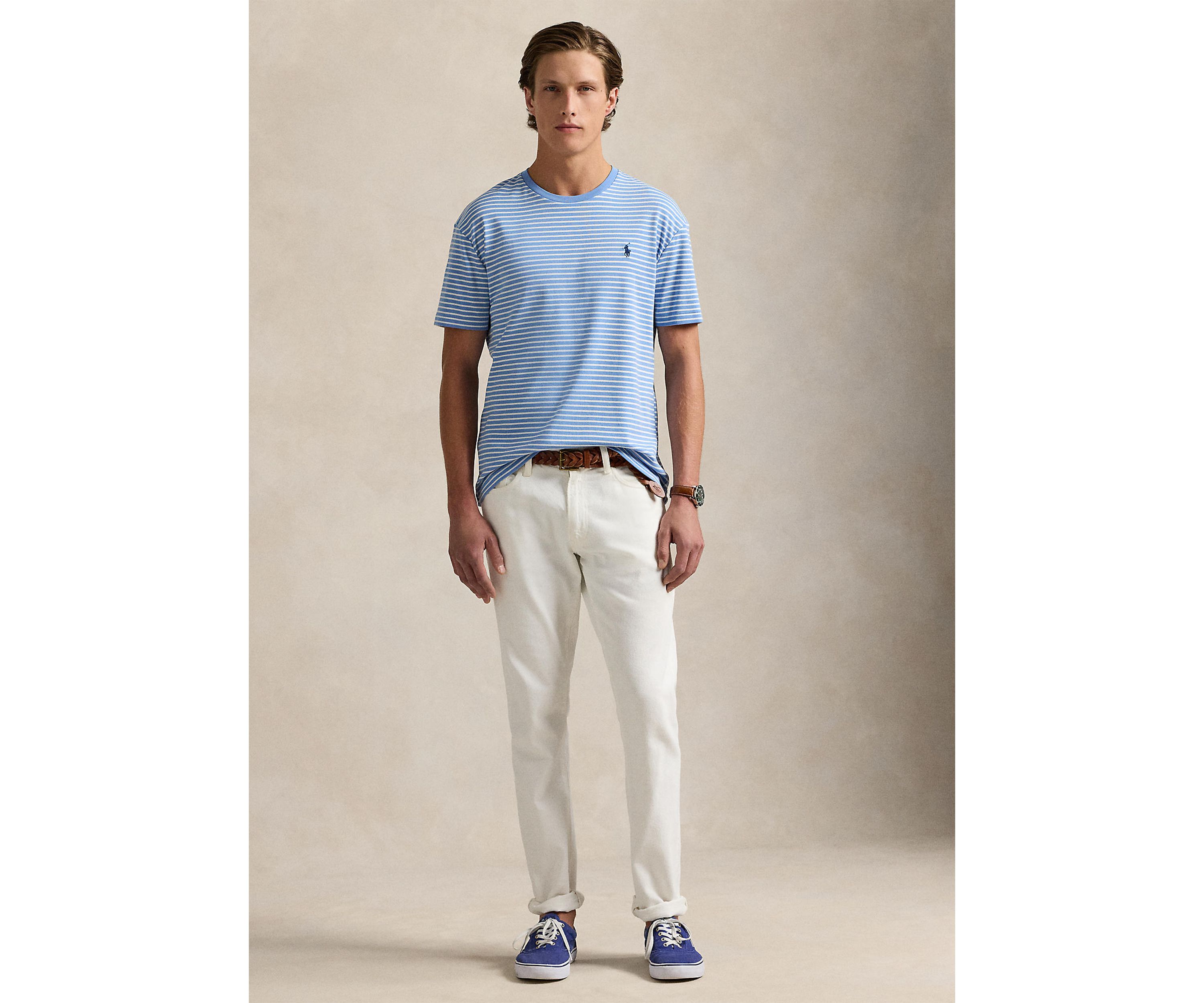 Classic Fit Striped Soft Cotton T-Shirt