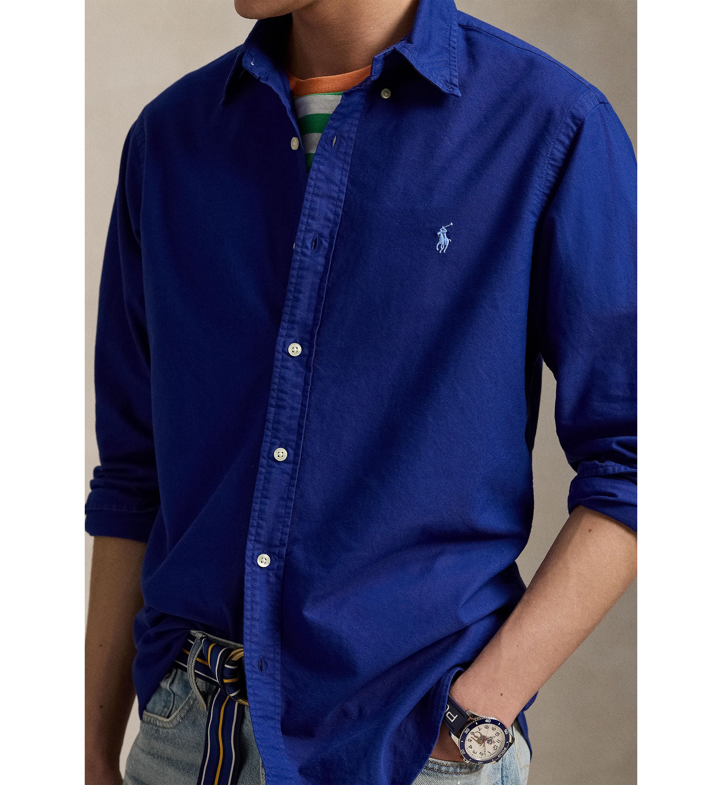 Classic Fit Garment-Dyed Oxford Shirt