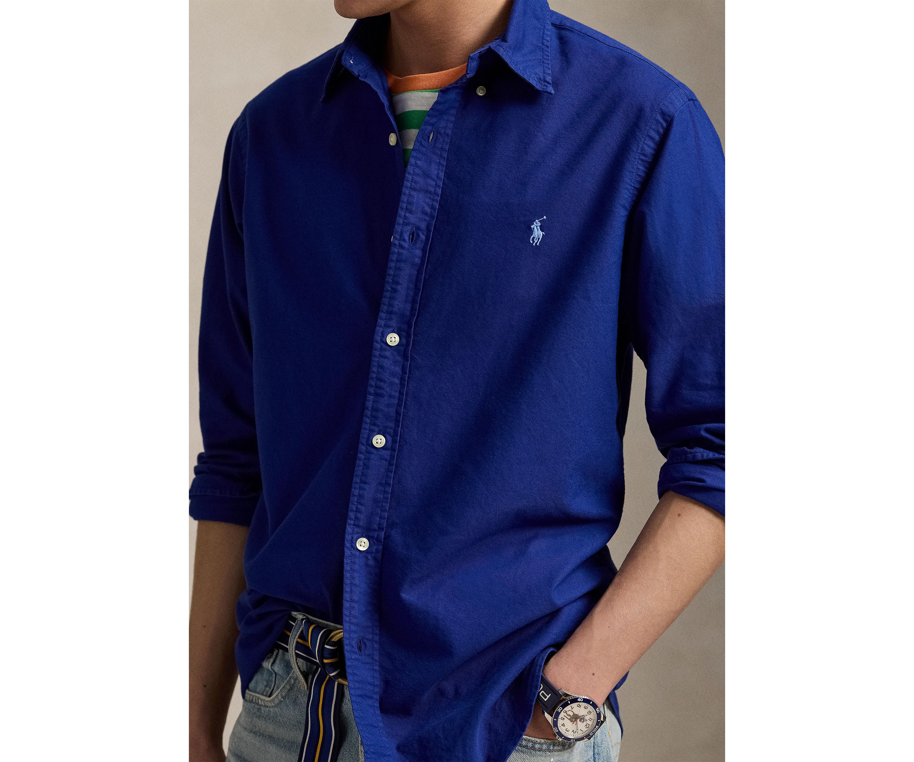 Classic Fit Garment-Dyed Oxford Shirt