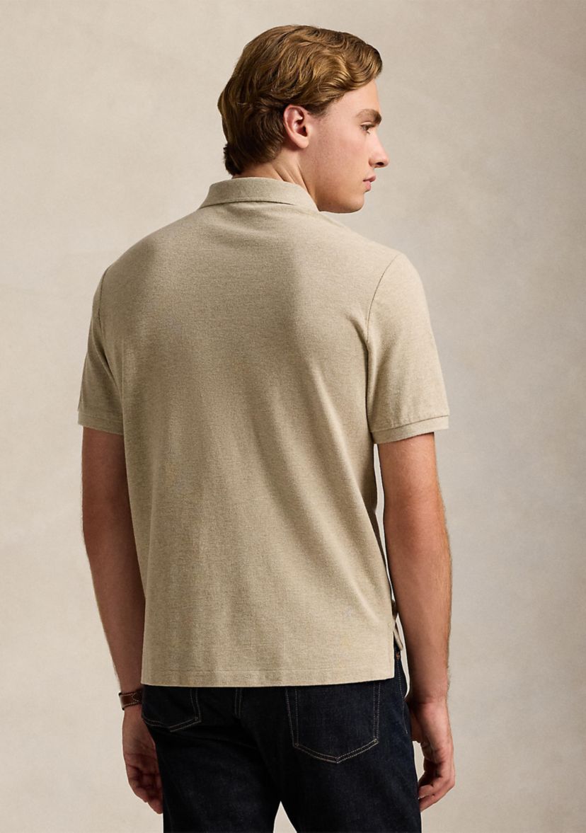 Classic Fit Leather Pony Mesh Polo Shirt