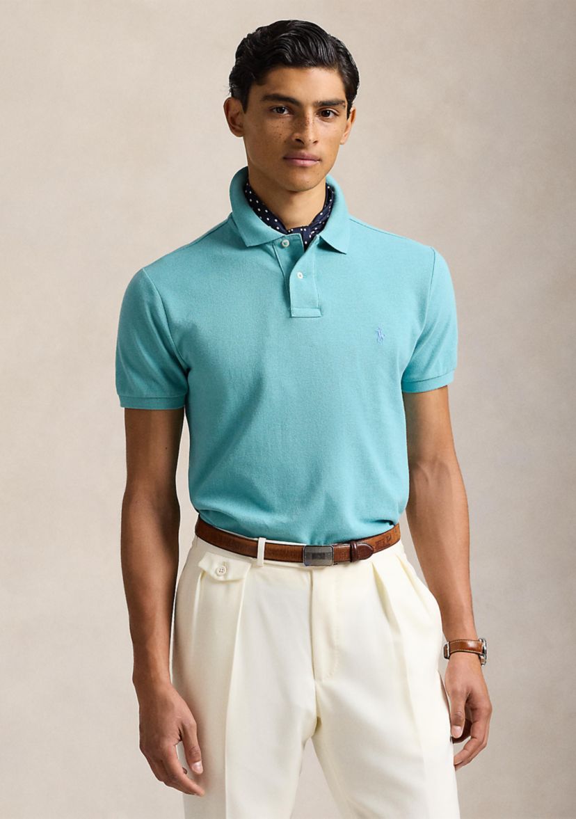  Custom Slim Fit Mesh Polo Shirt