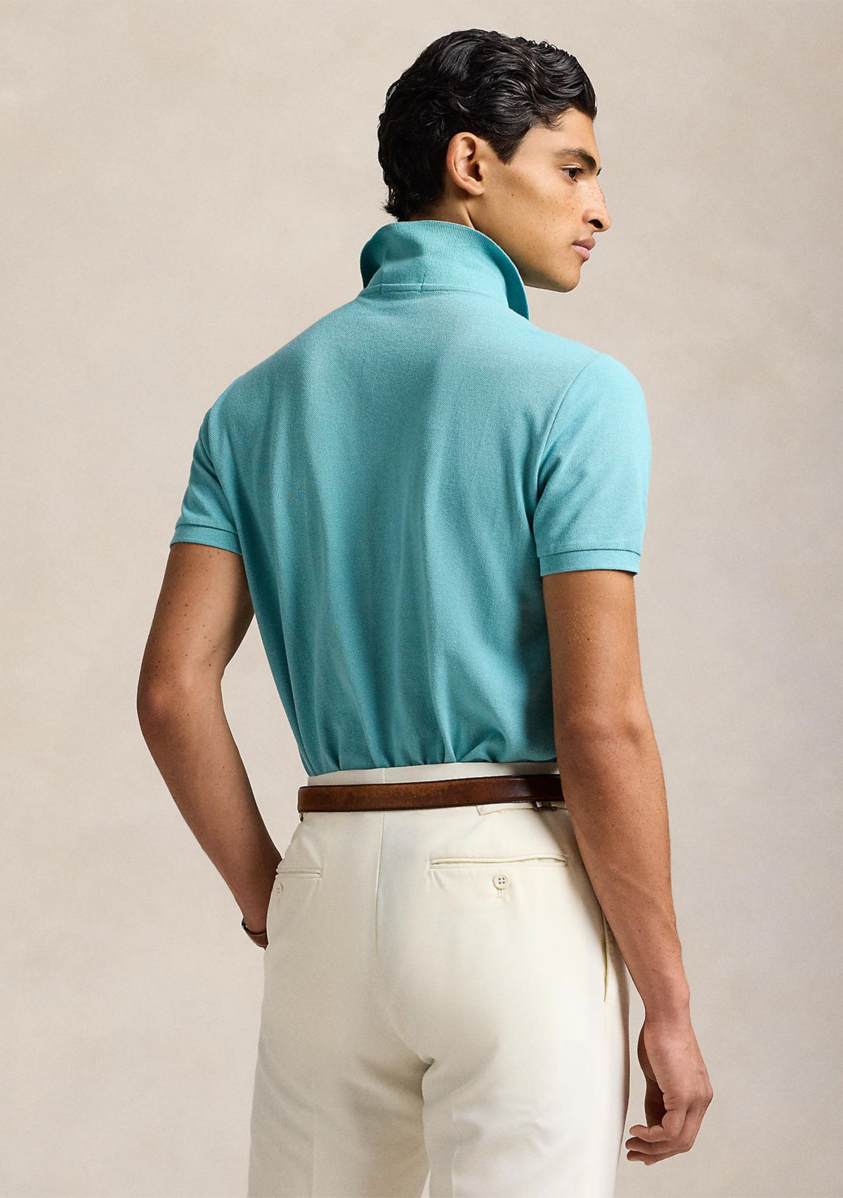  Custom Slim Fit Mesh Polo Shirt