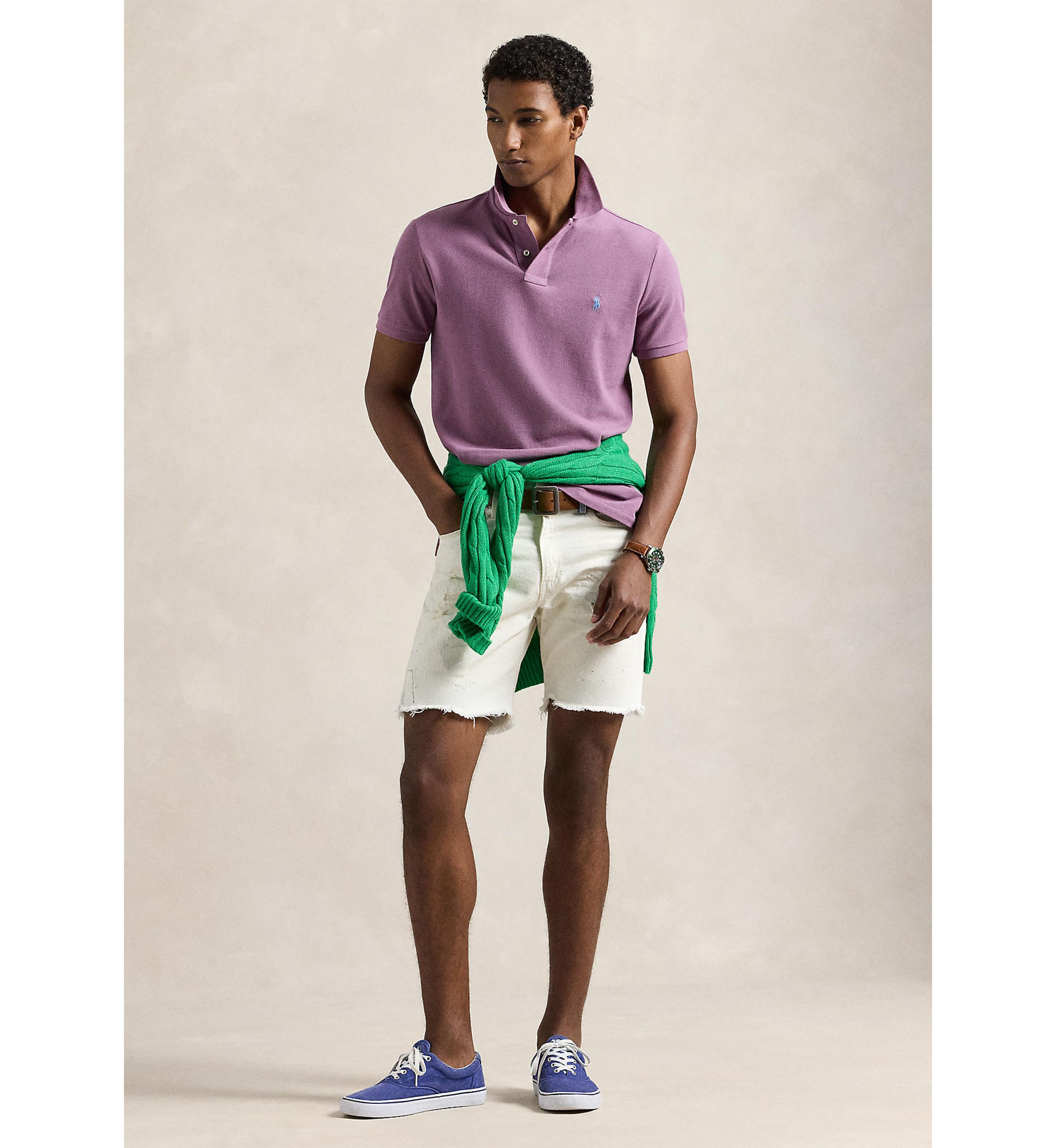  Custom Slim Fit Mesh Polo Shirt