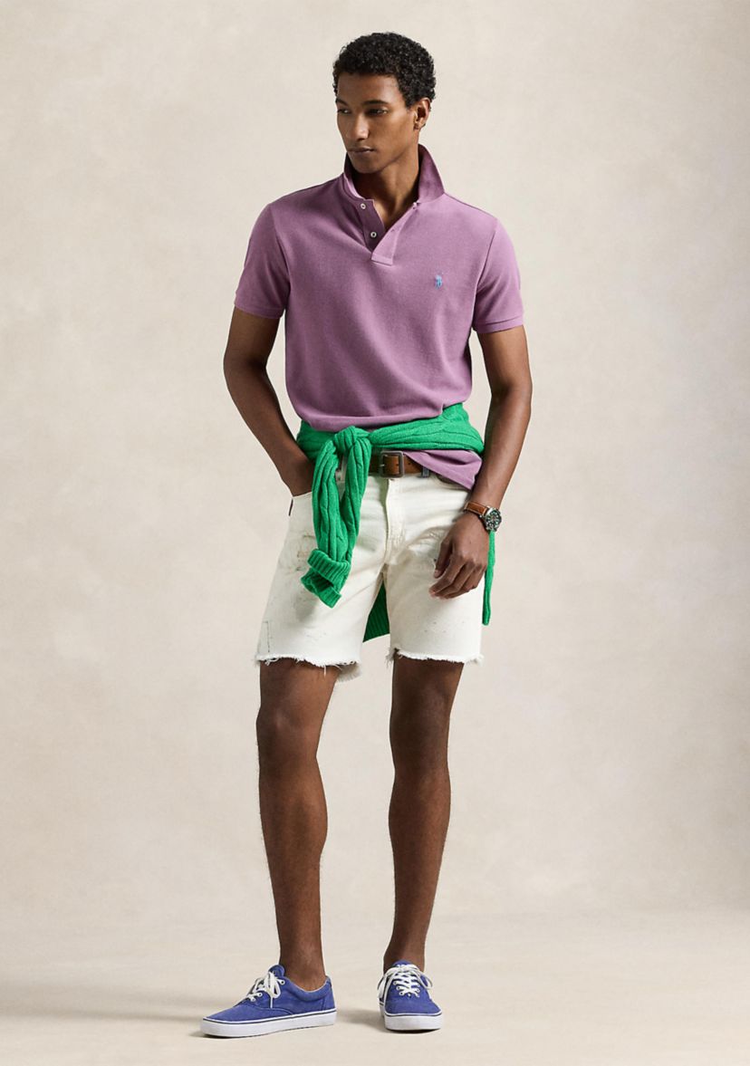  Custom Slim Fit Mesh Polo Shirt
