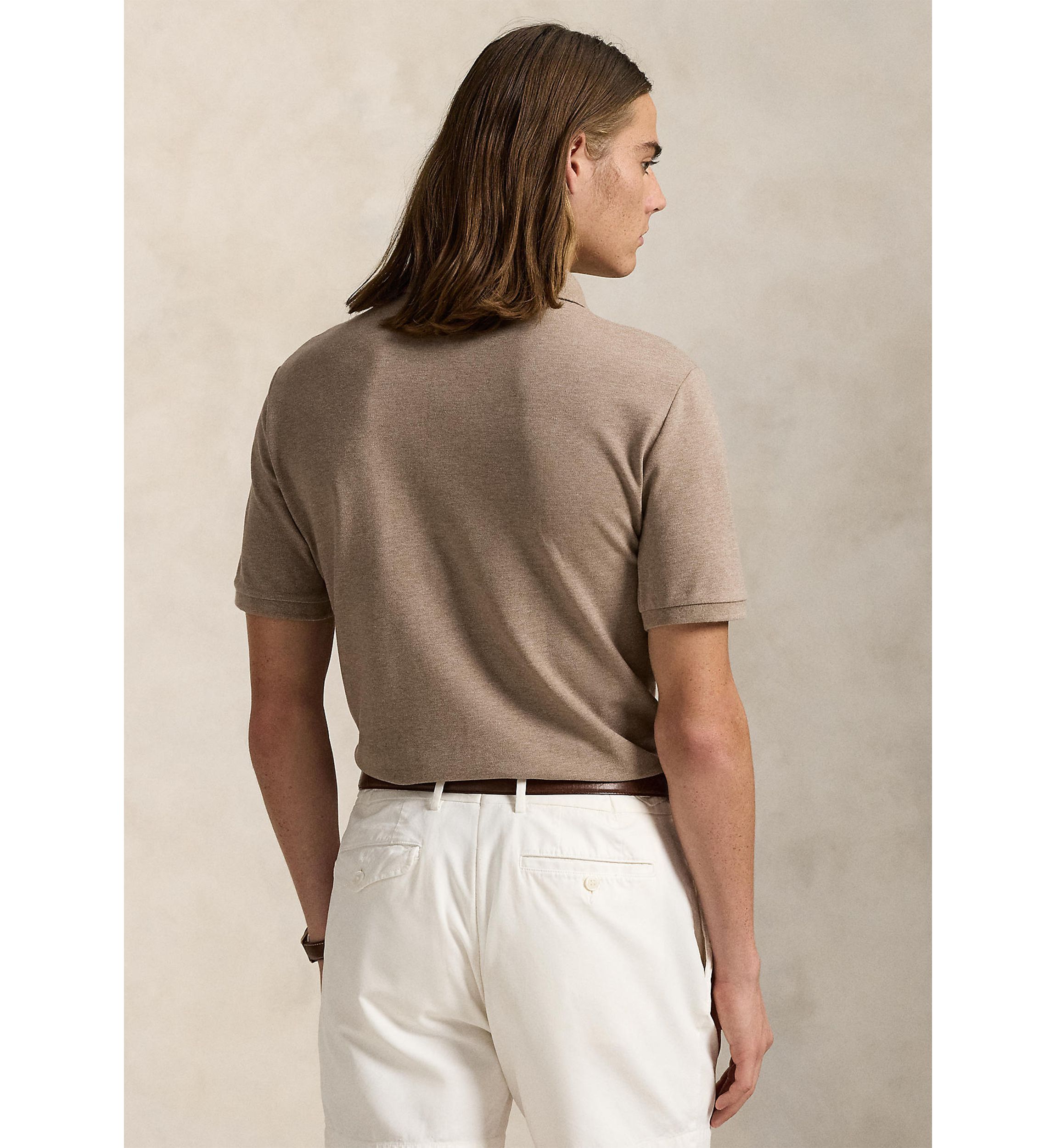 Classic Fit Stretch Mesh Polo Shirt