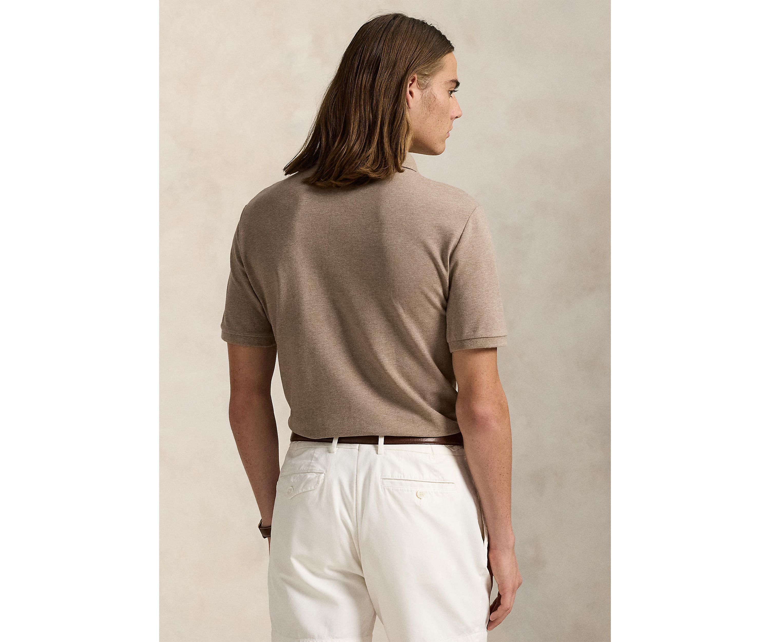 Classic Fit Stretch Mesh Polo Shirt