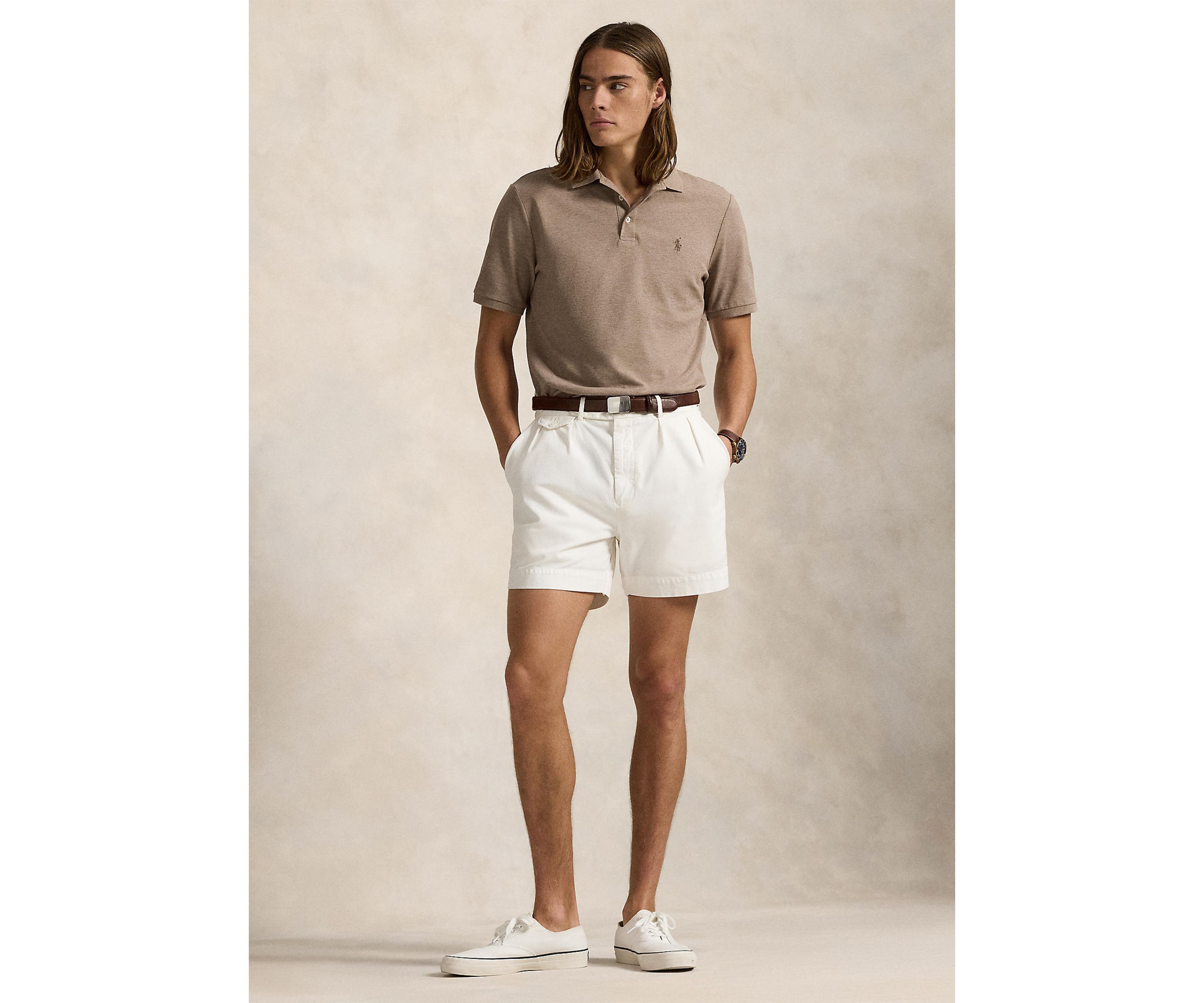 Classic Fit Stretch Mesh Polo Shirt