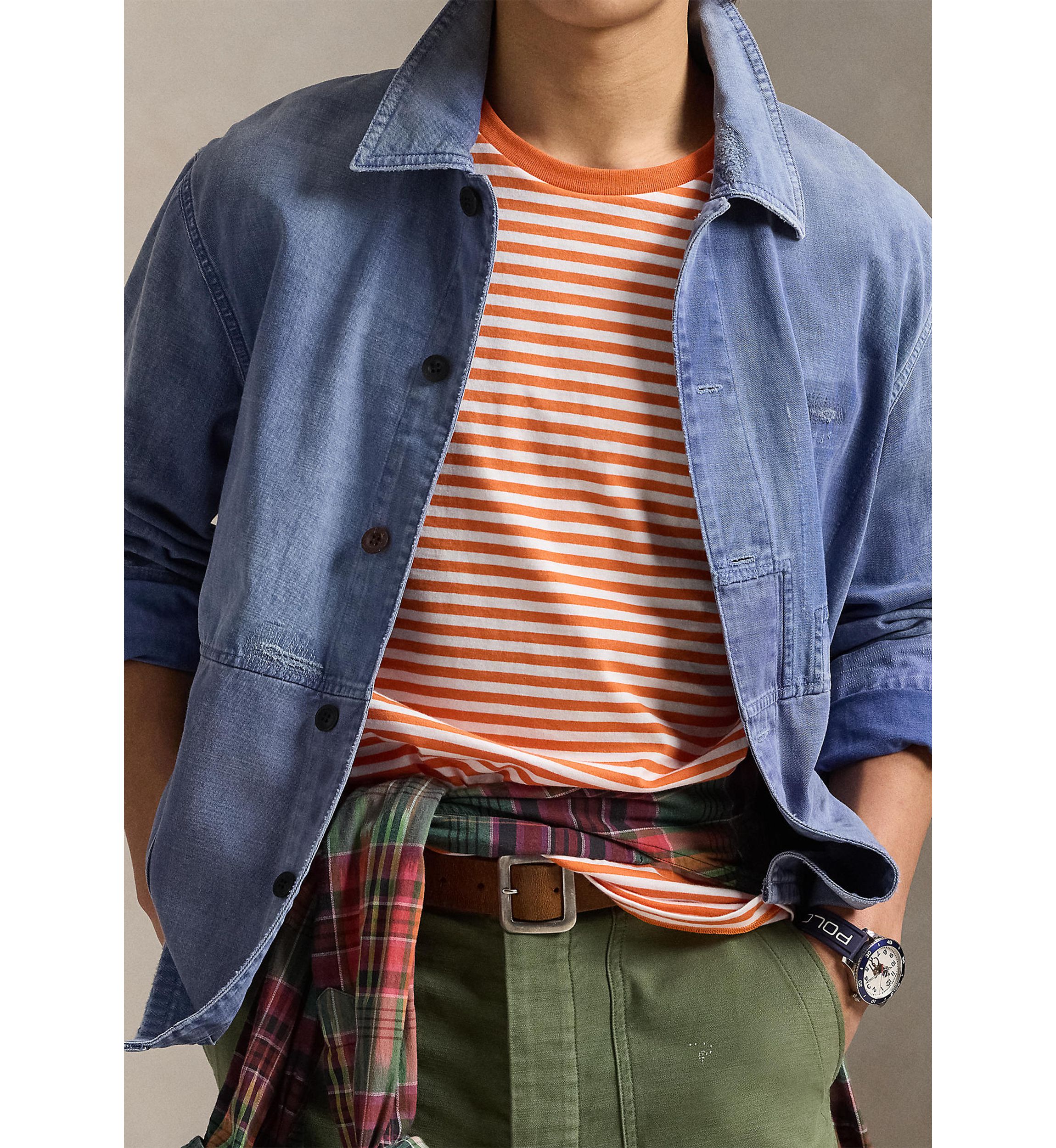 Classic Fit Striped Jersey T-Shirt 