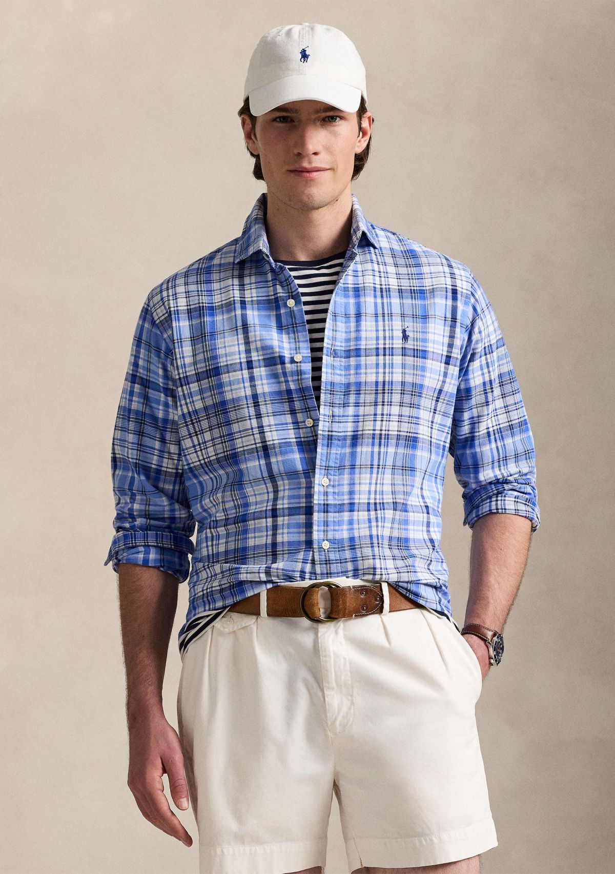 Classic Fit Plaid Oxford Shirt