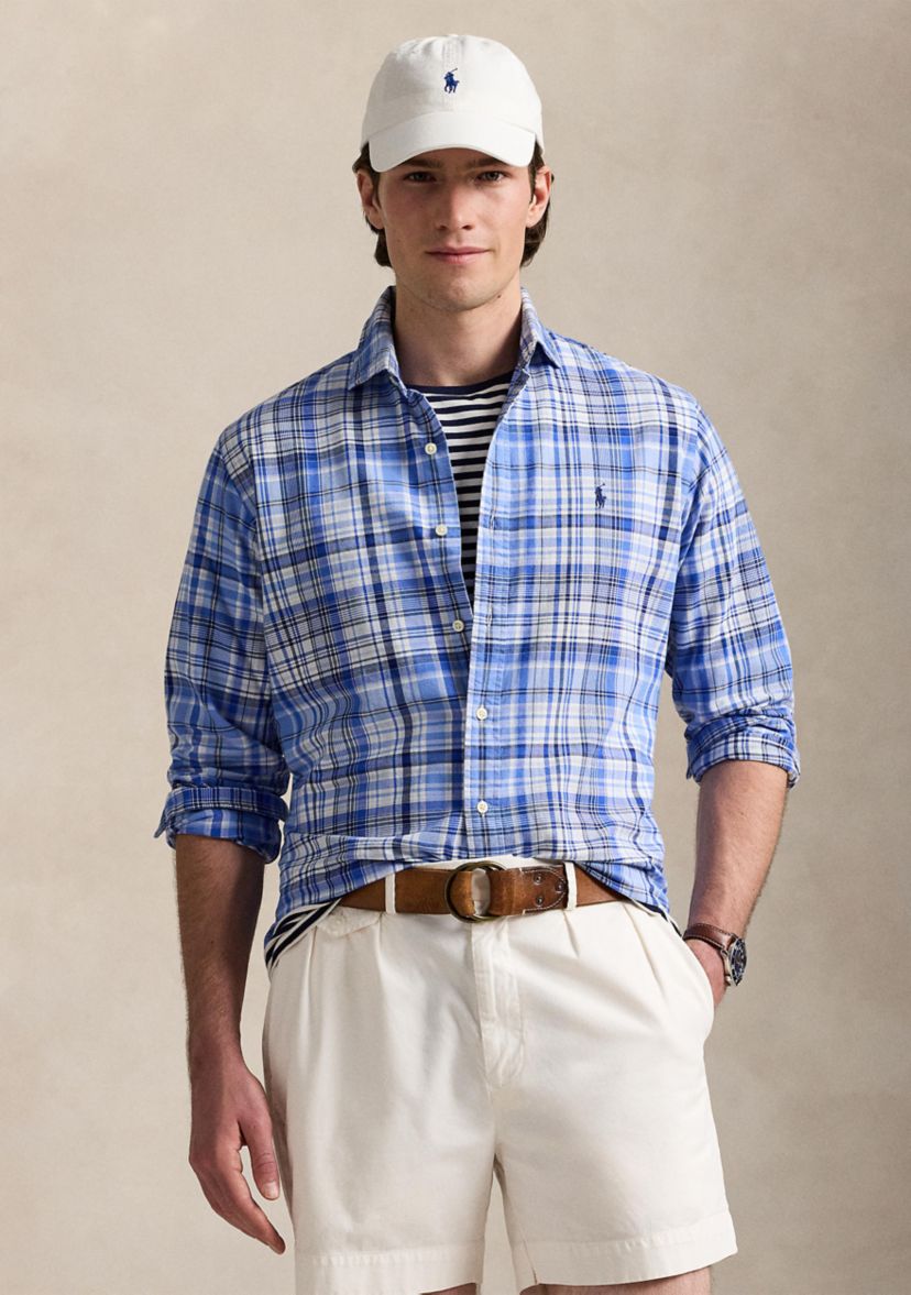Classic Fit Plaid Oxford Shirt